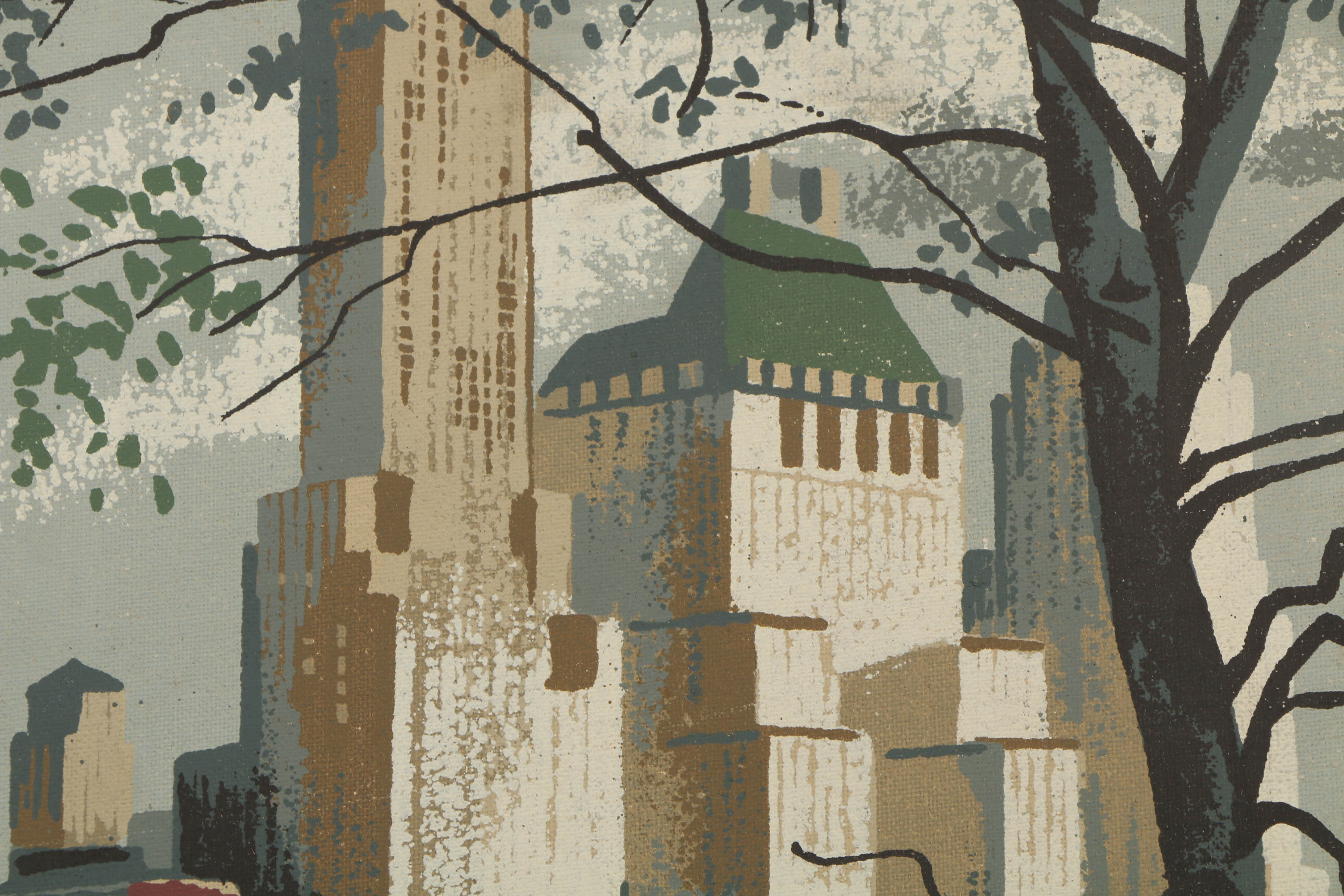 Collection of Mark Coomer Serigraphs on Boards of Architectural Landscapes