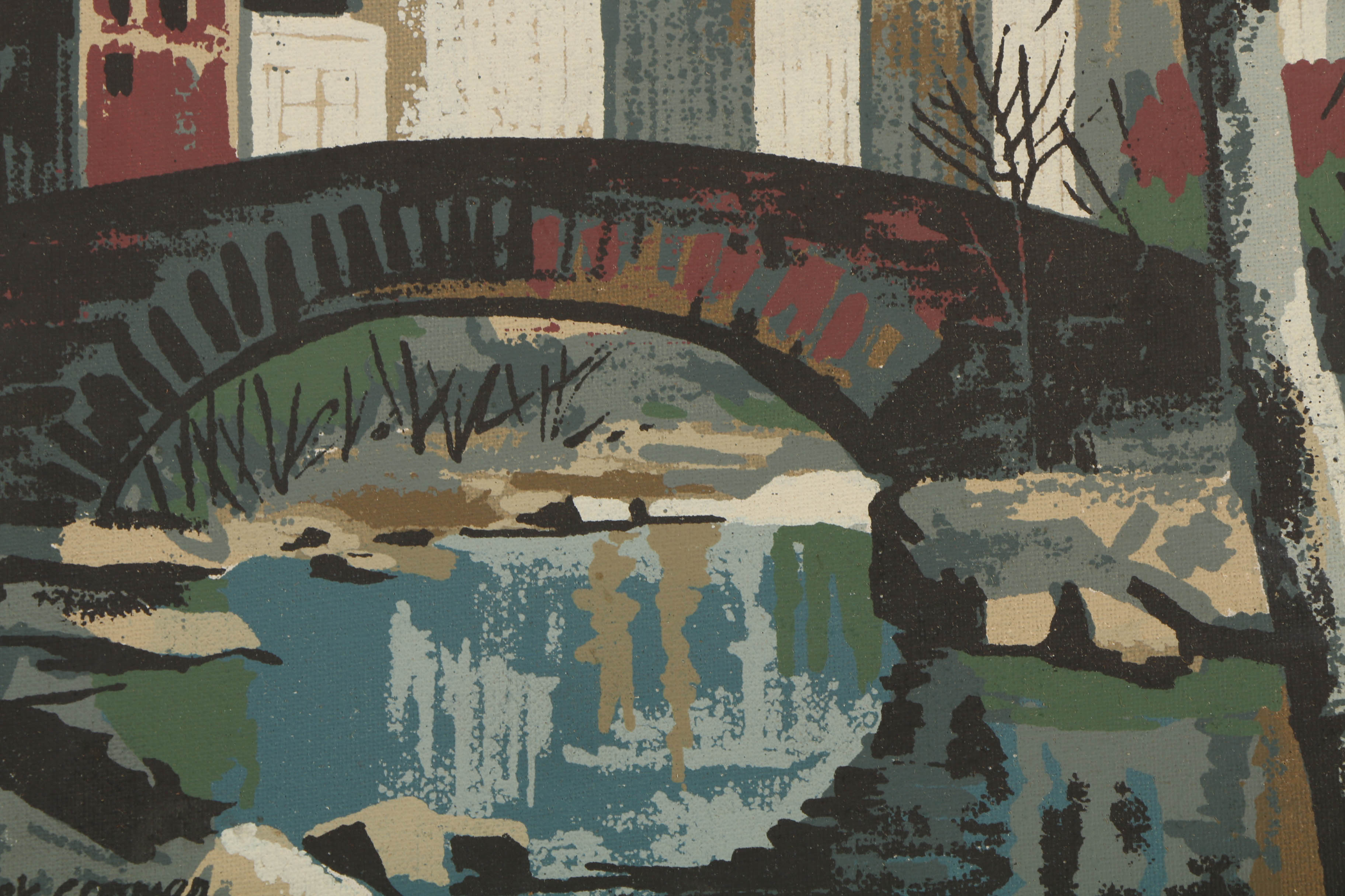 Collection of Mark Coomer Serigraphs on Boards of Architectural Landscapes