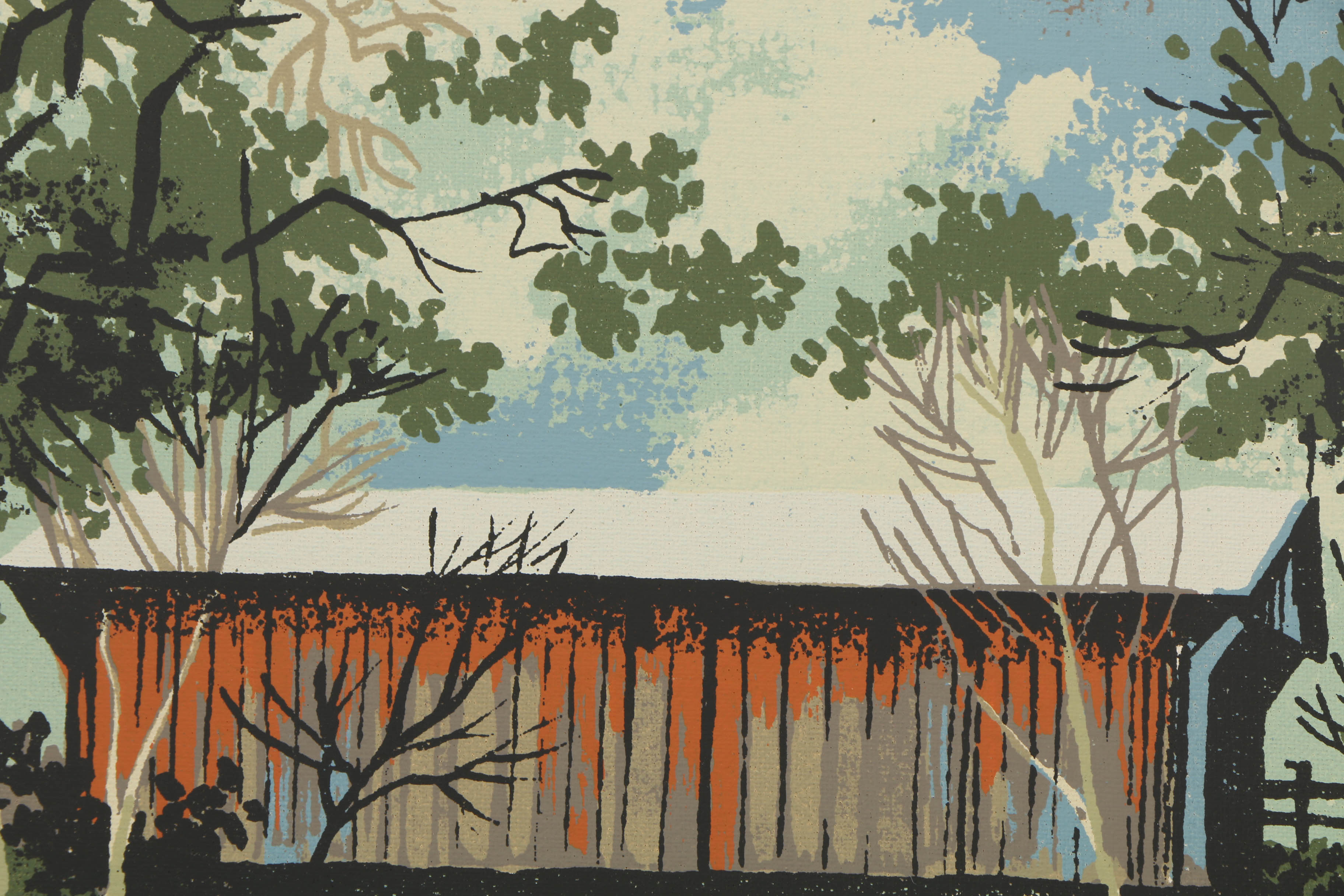 Collection of Mark Coomer Serigraphs on Boards of Architectural Landscapes