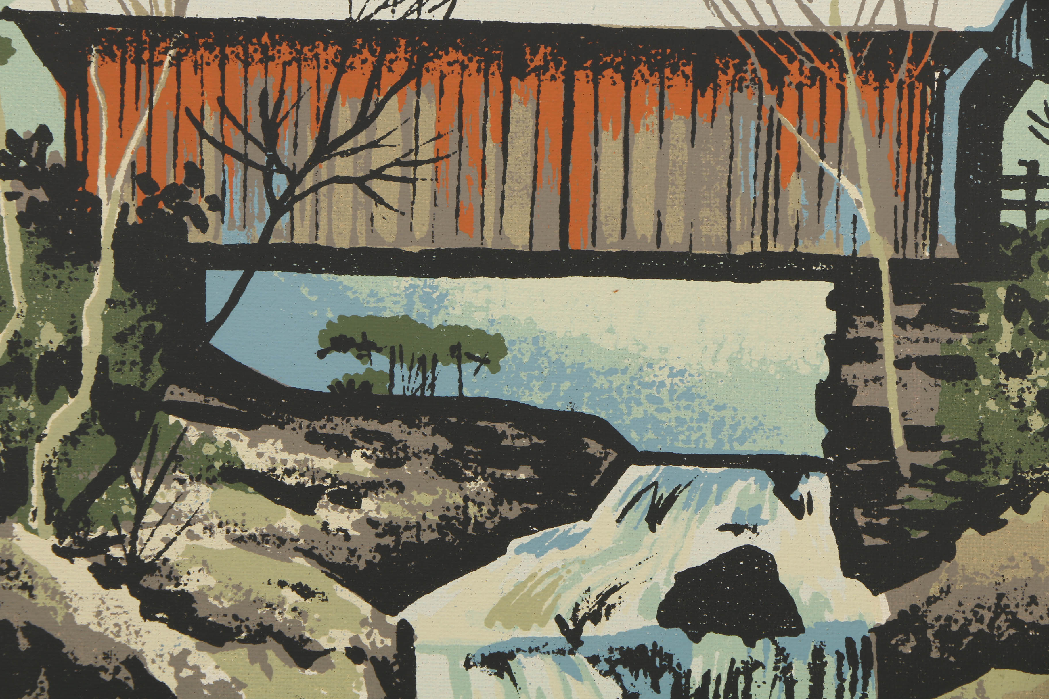 Collection of Mark Coomer Serigraphs on Boards of Architectural Landscapes