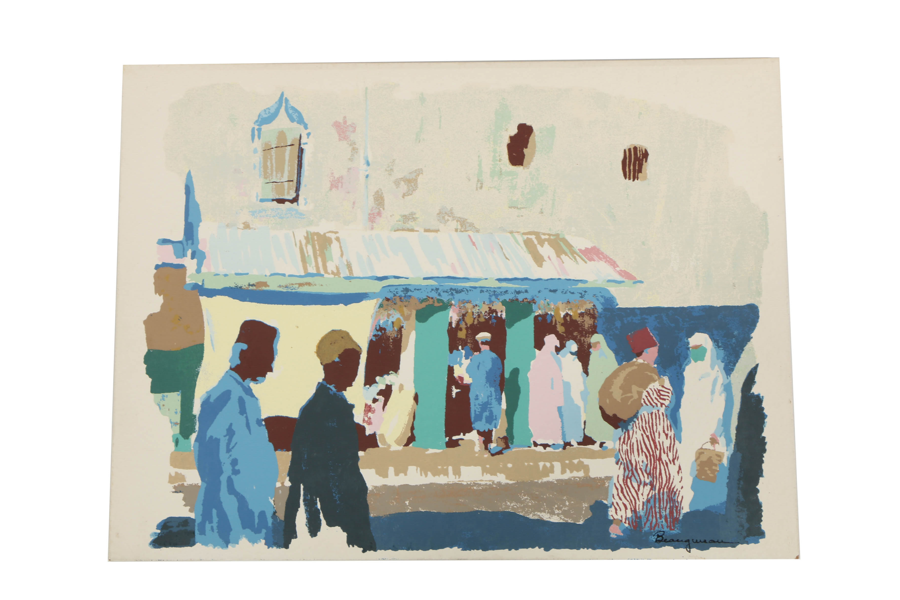 Variety of Francis Beaugureau Serigraphs on Board of Street Scenes