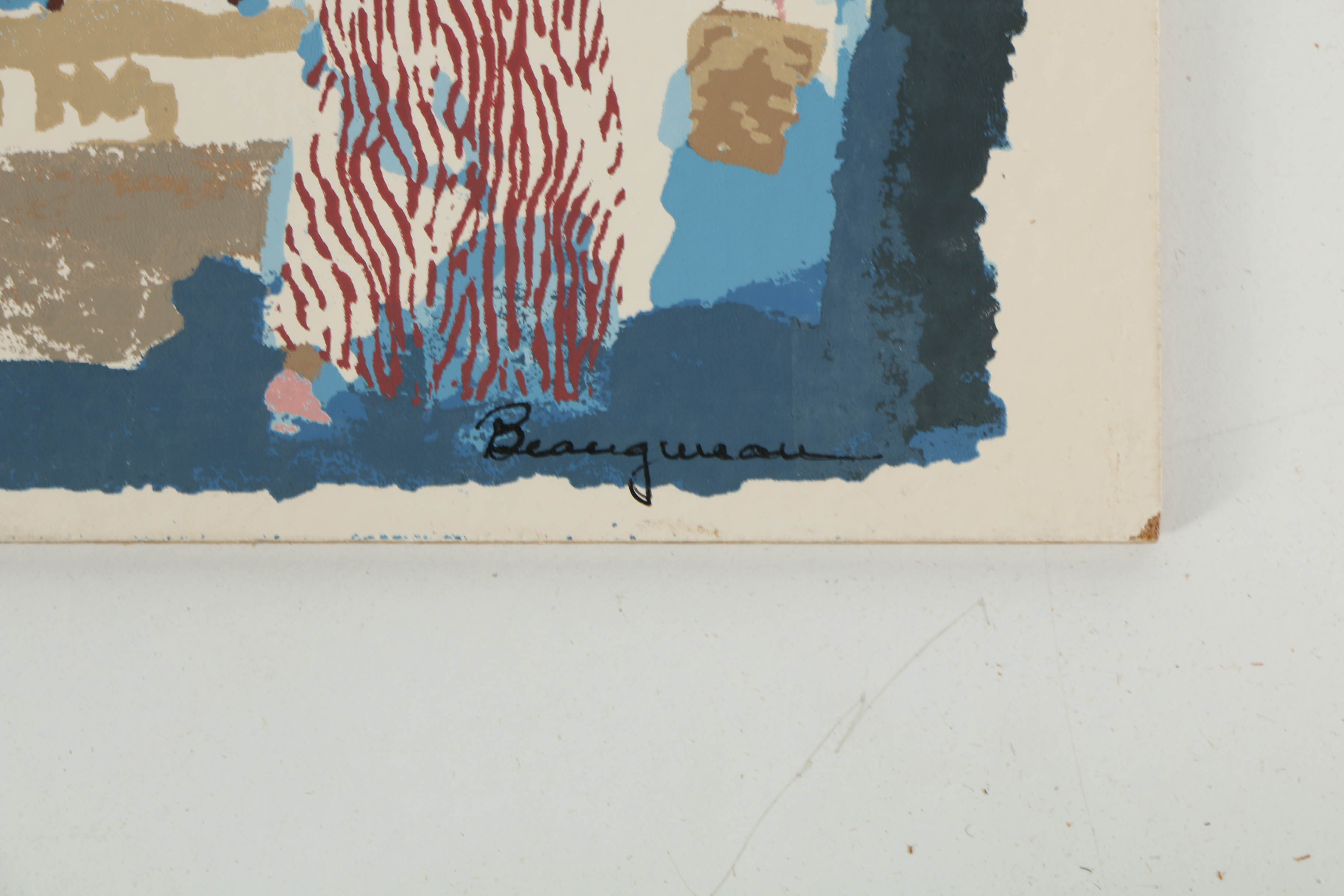 Variety of Francis Beaugureau Serigraphs on Board of Street Scenes