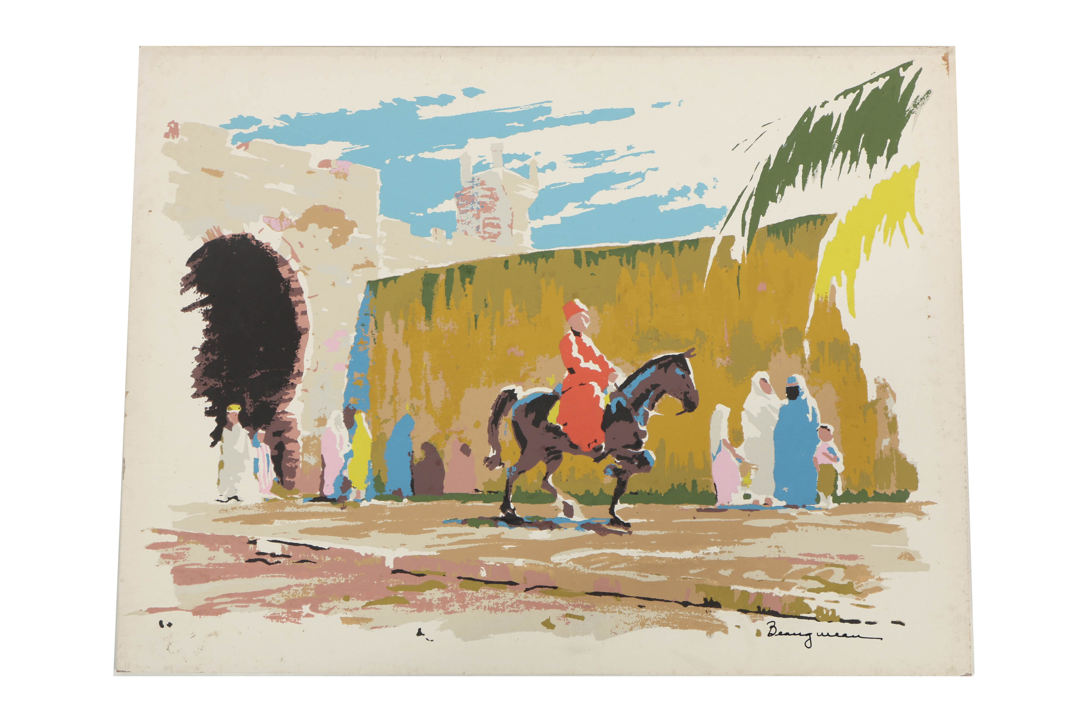 Variety of Francis Beaugureau Serigraphs on Board of Street Scenes