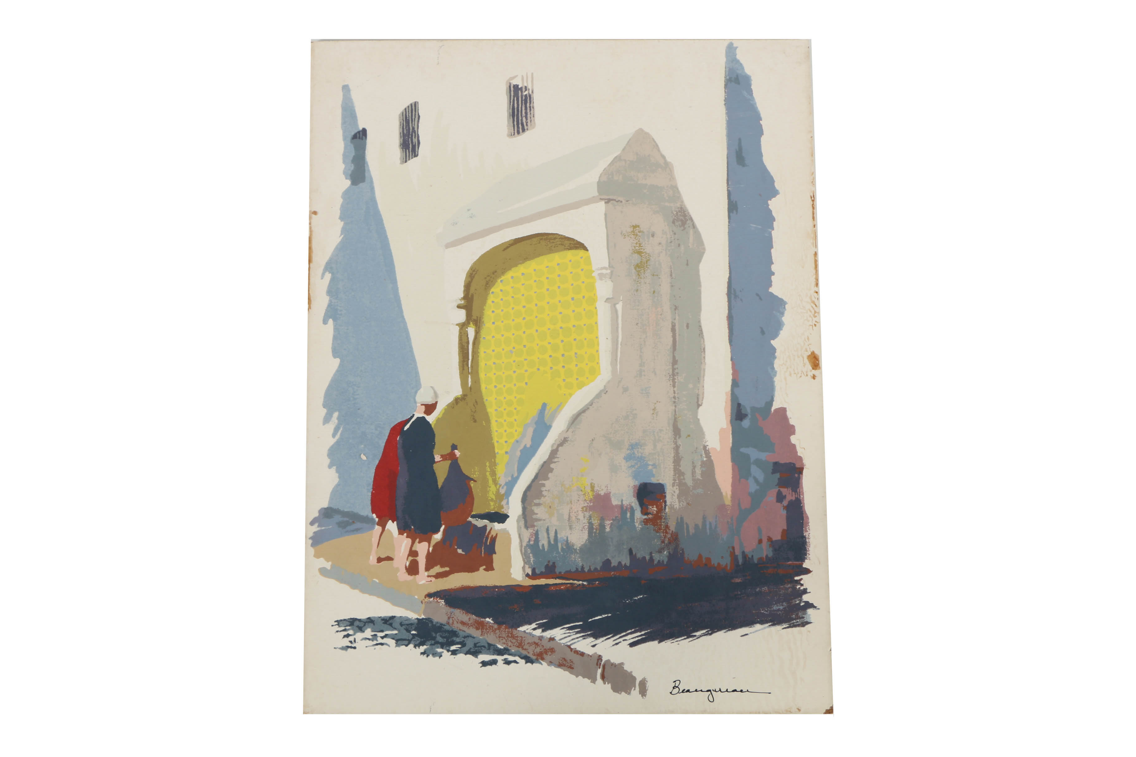 Variety of Francis Beaugureau Serigraphs on Board of Street Scenes
