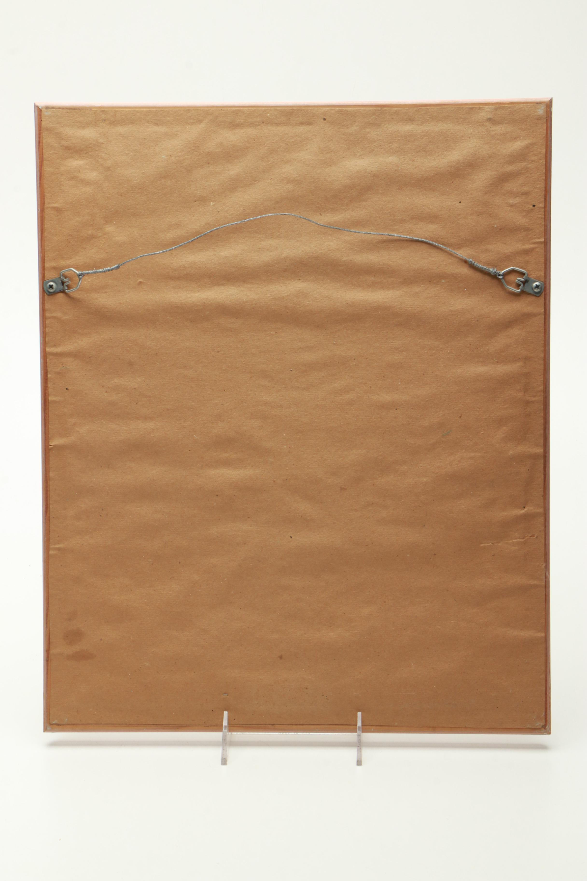 Hand-Colored Lithograph of Charlie Chaplin