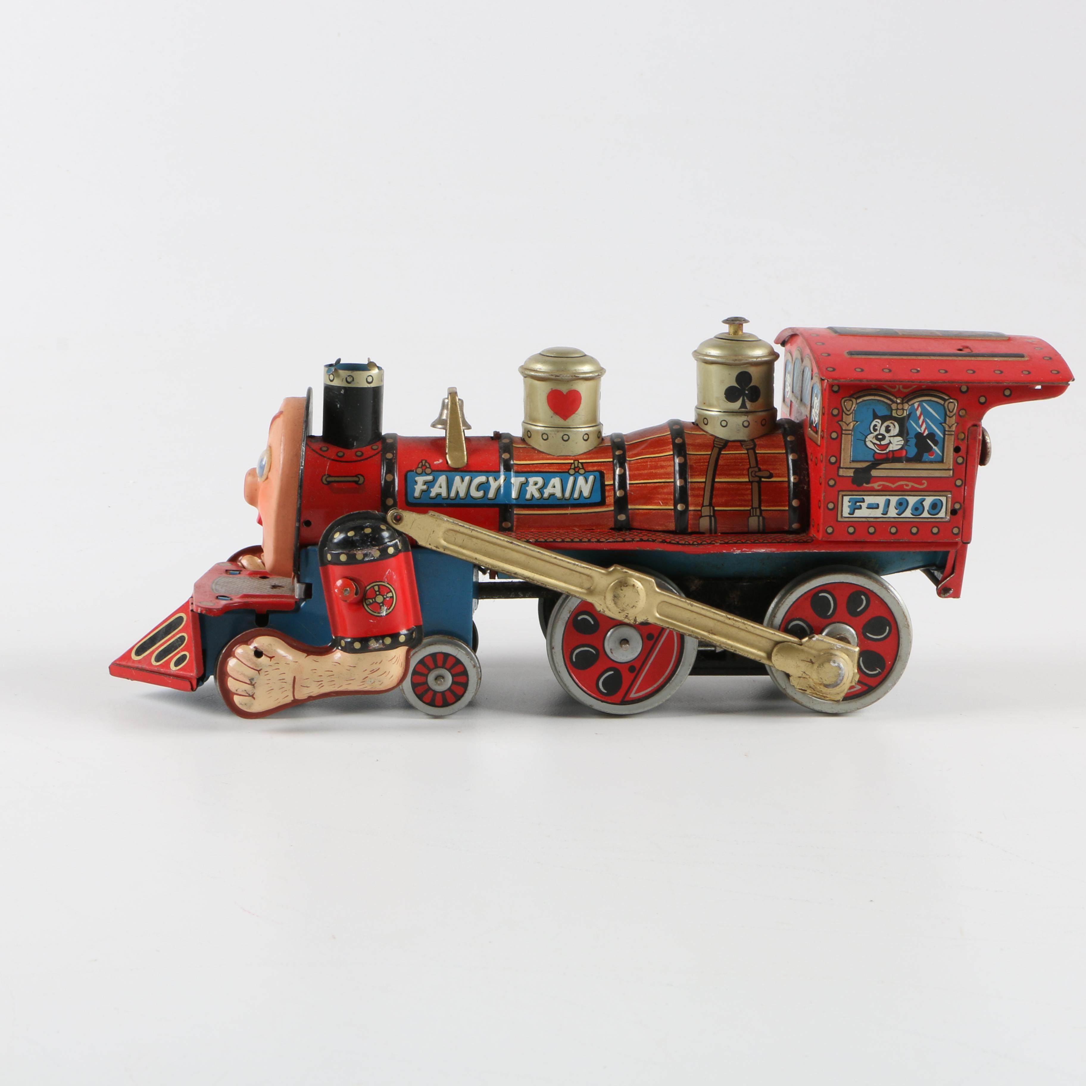 Marusan "Fancy Train" Tin Toy Train