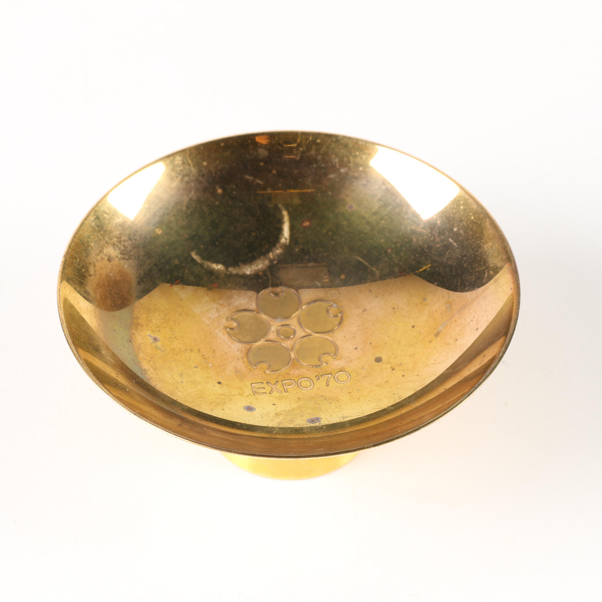 Vintage Gold Plated Osaka Japan Expo World's Fair Cup