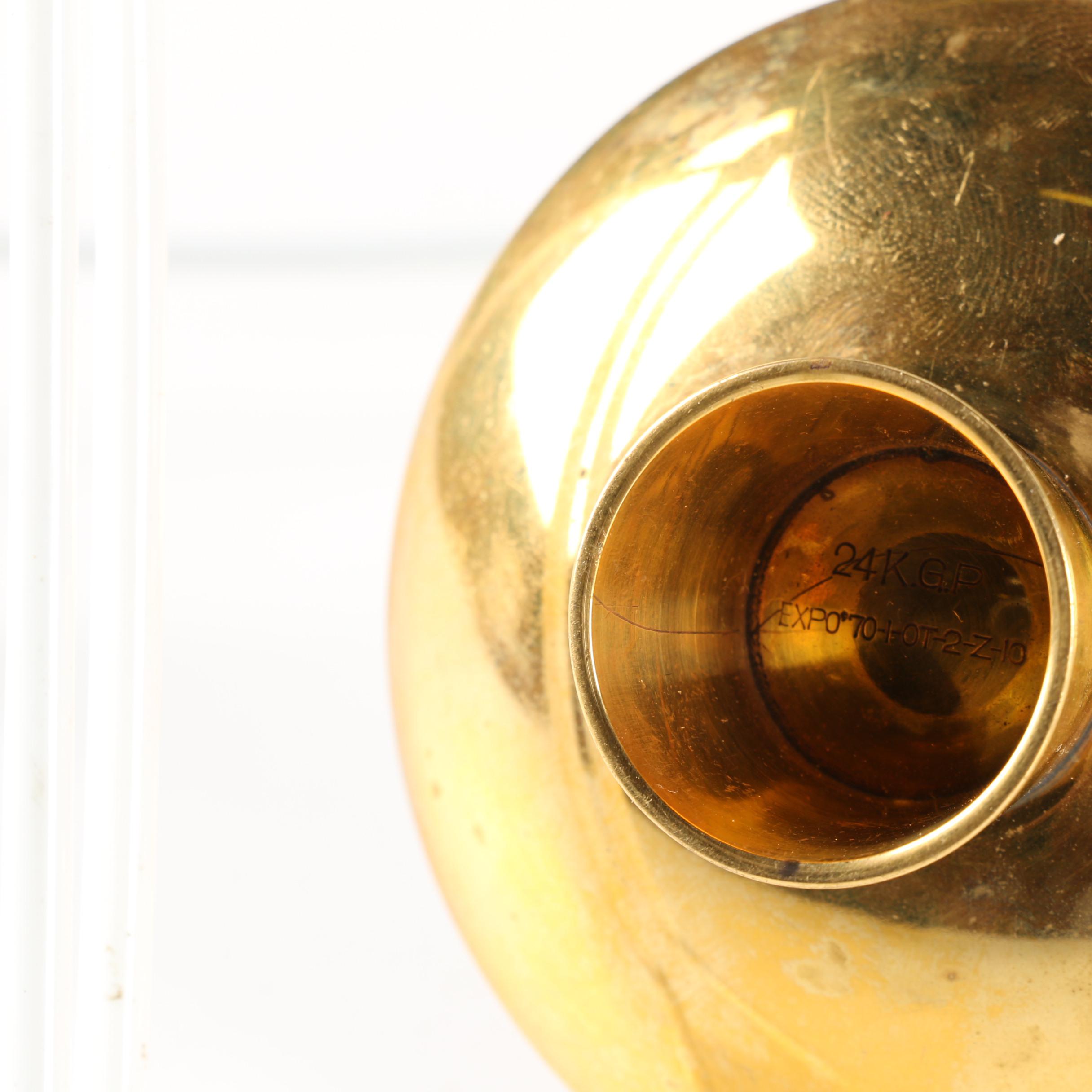 Vintage Gold Plated Osaka Japan Expo World's Fair Cup