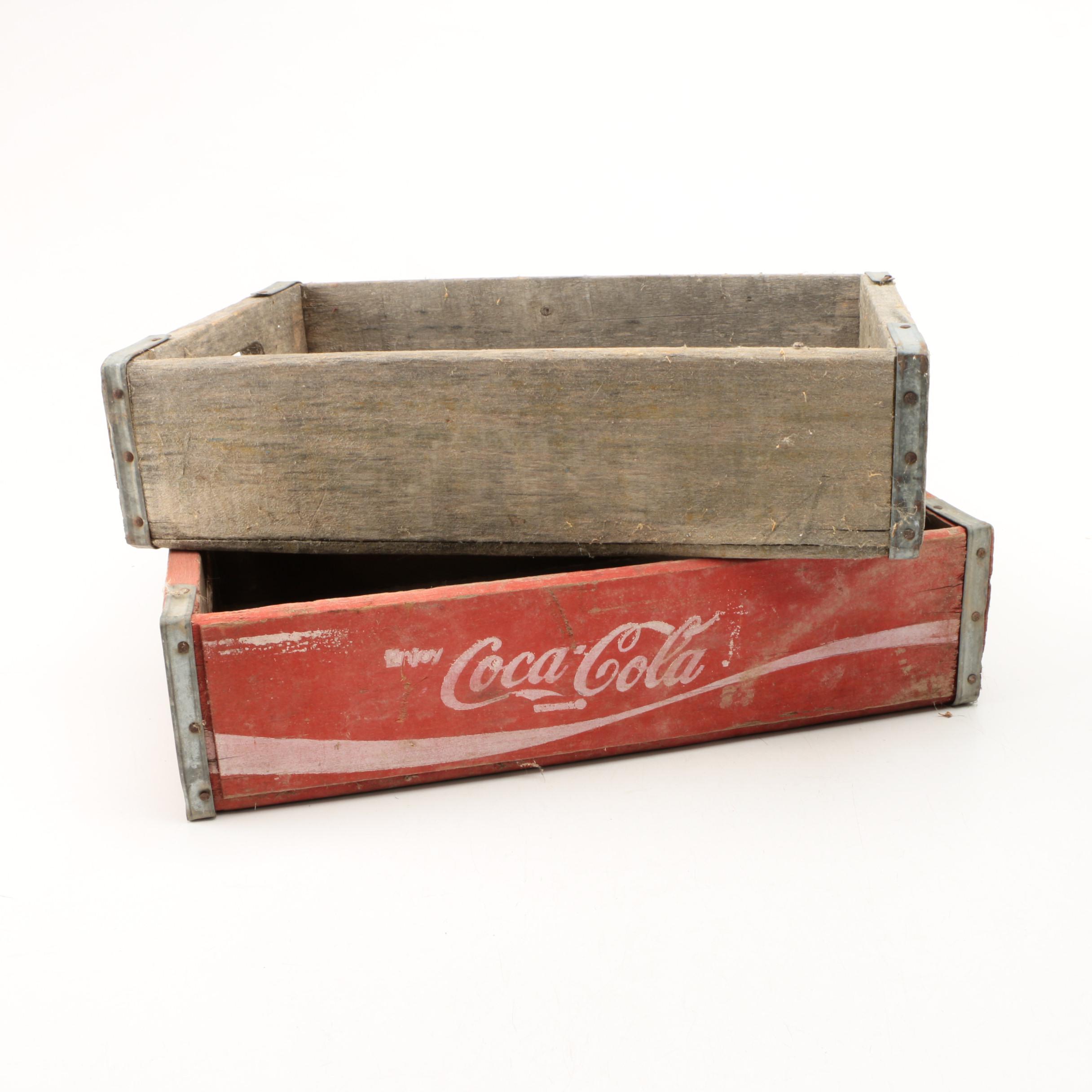 Vintage Coca-Cola and Pepsi Crates