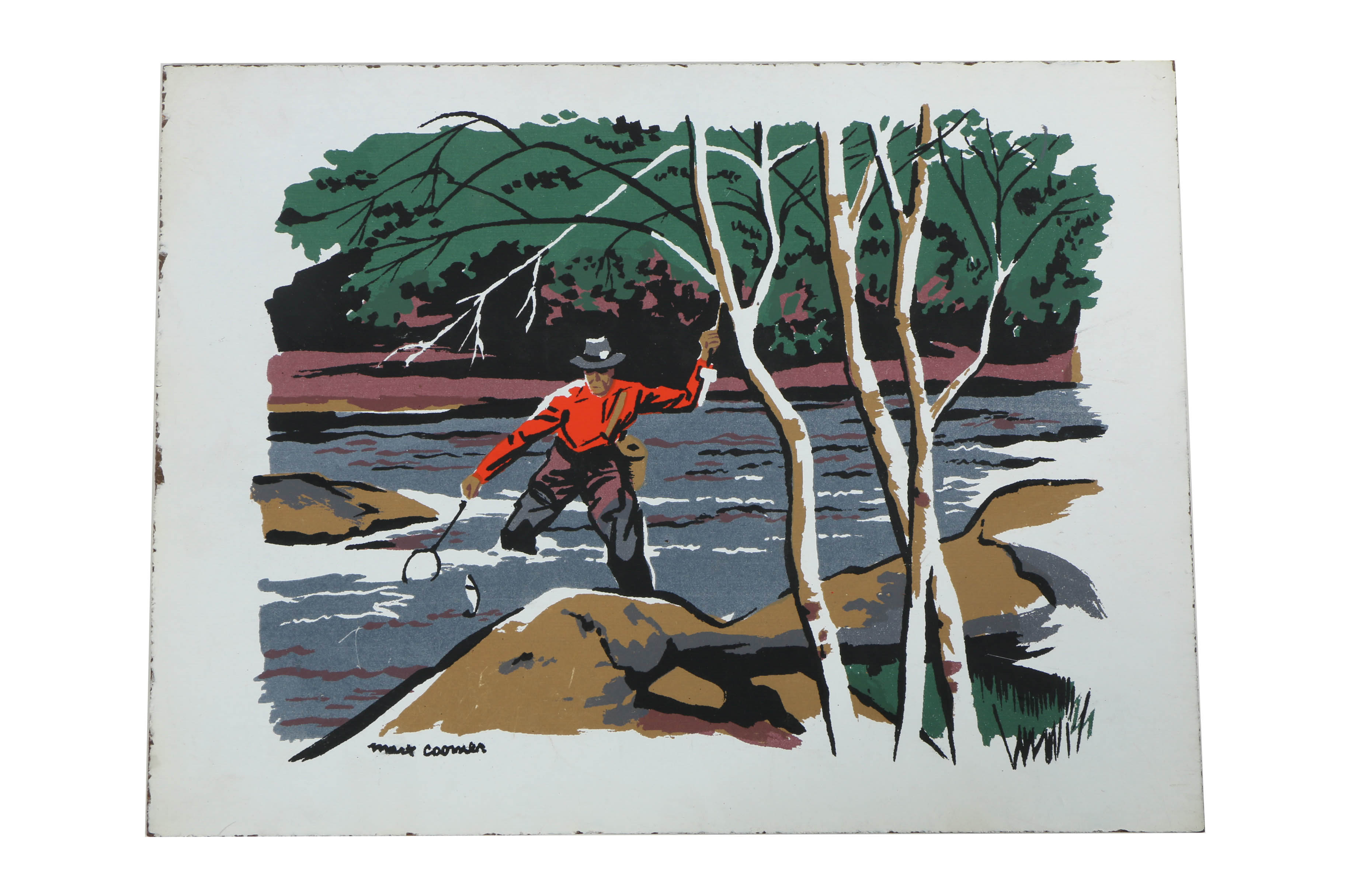 Collection of Mark Coomer Serigraphs on Boards of Genre Scenes