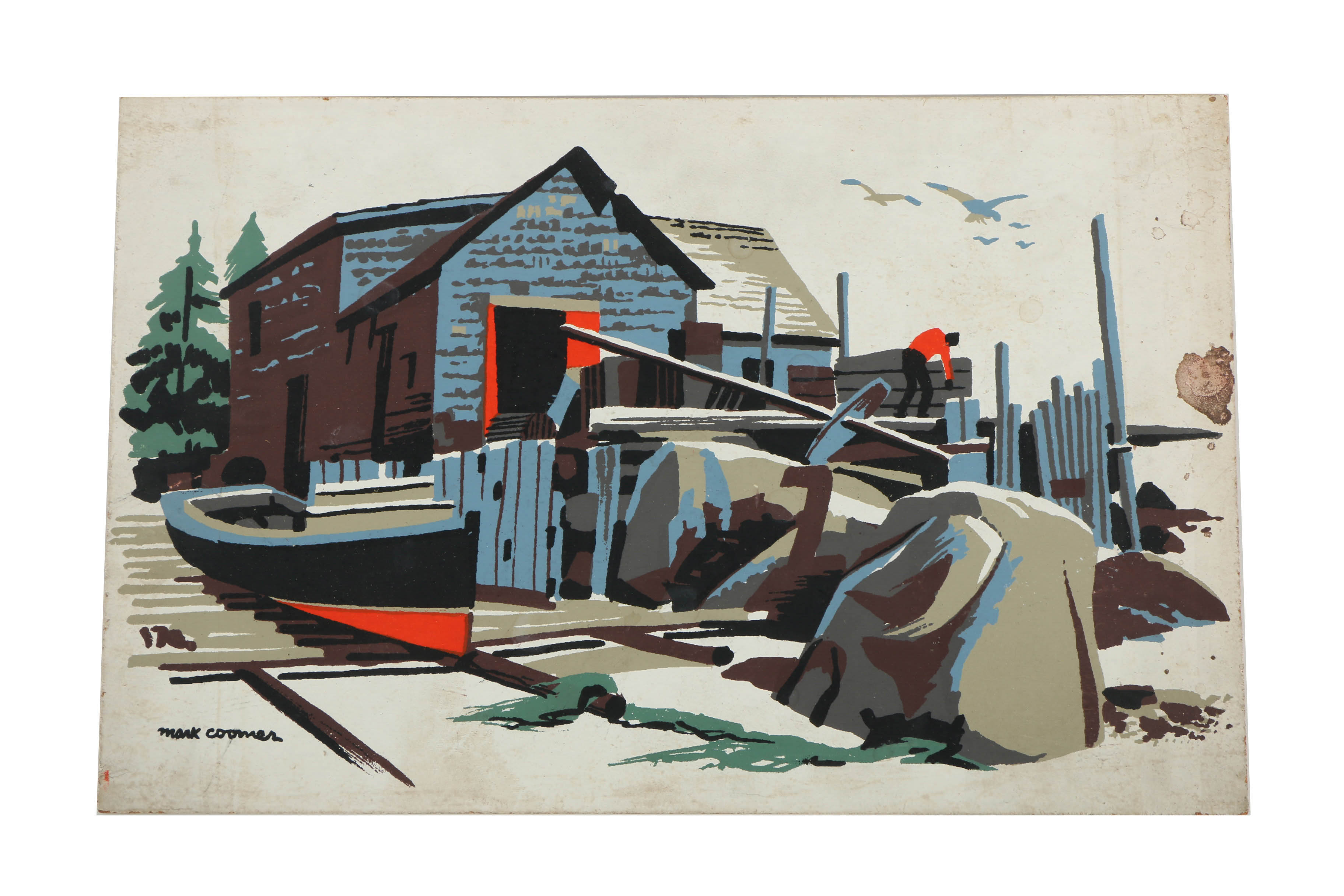 Collection of Mark Coomer Serigraphs on Boards of Genre Scenes