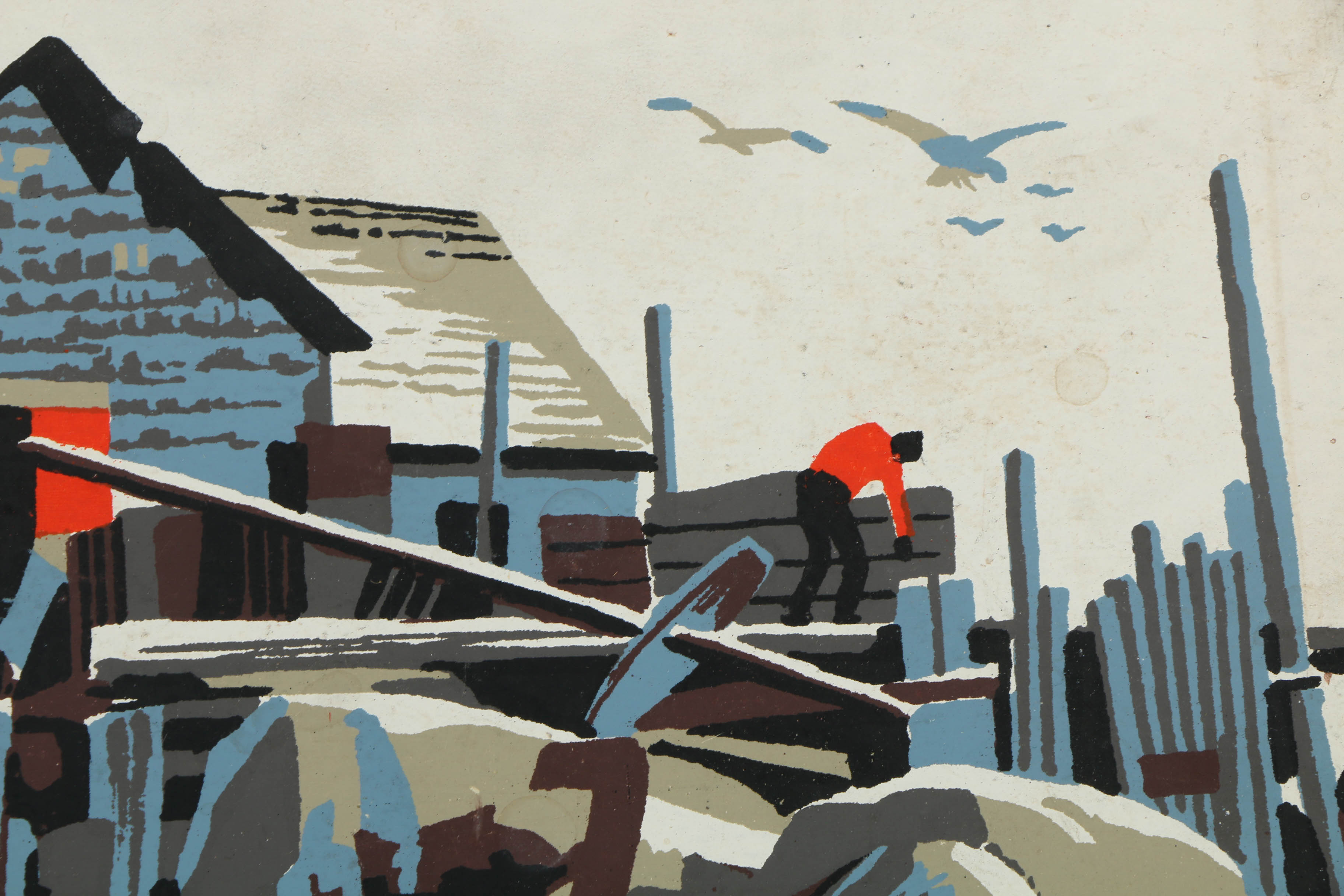 Collection of Mark Coomer Serigraphs on Boards of Genre Scenes