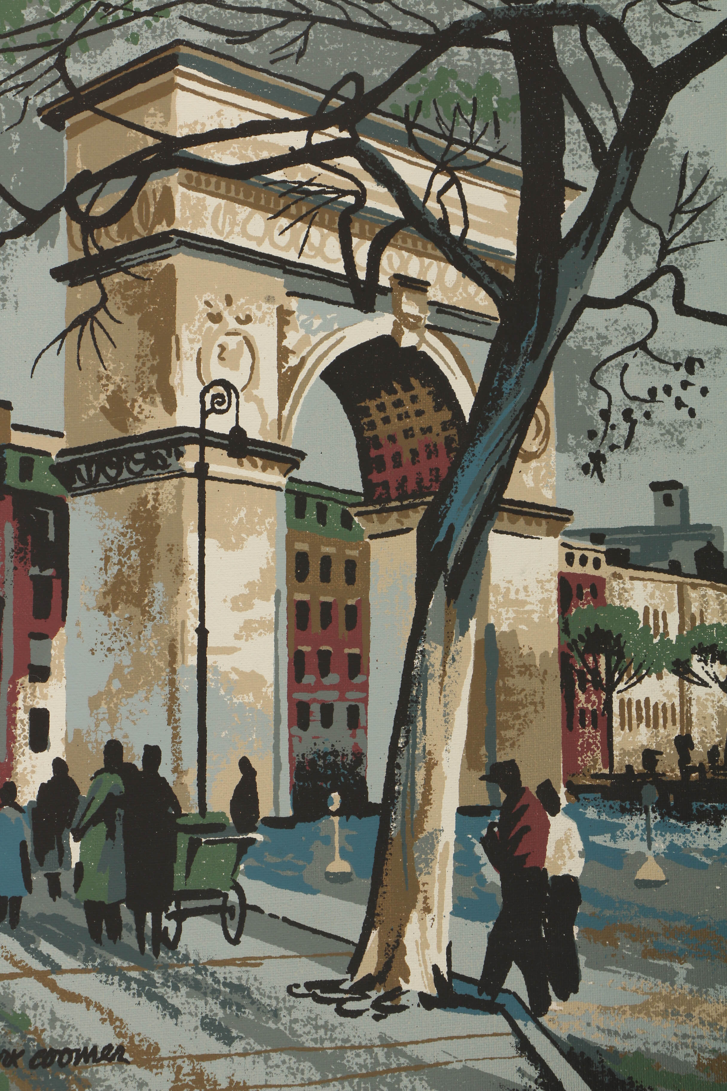 Collection of Mark Coomer Serigraphs on Boards of Genre Scenes