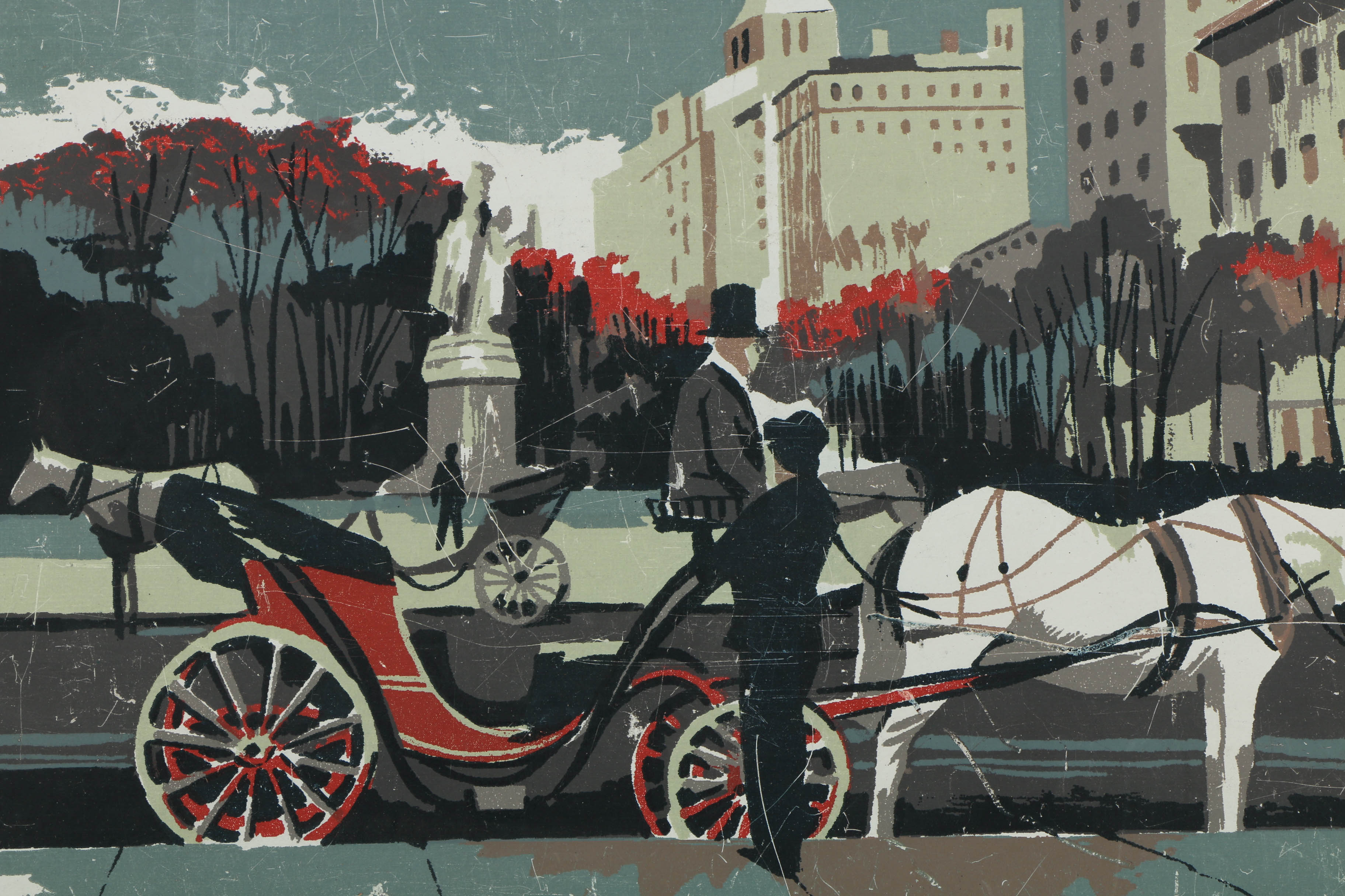 Collection of Mark Coomer Serigraphs on Boards of Architectural Landscapes