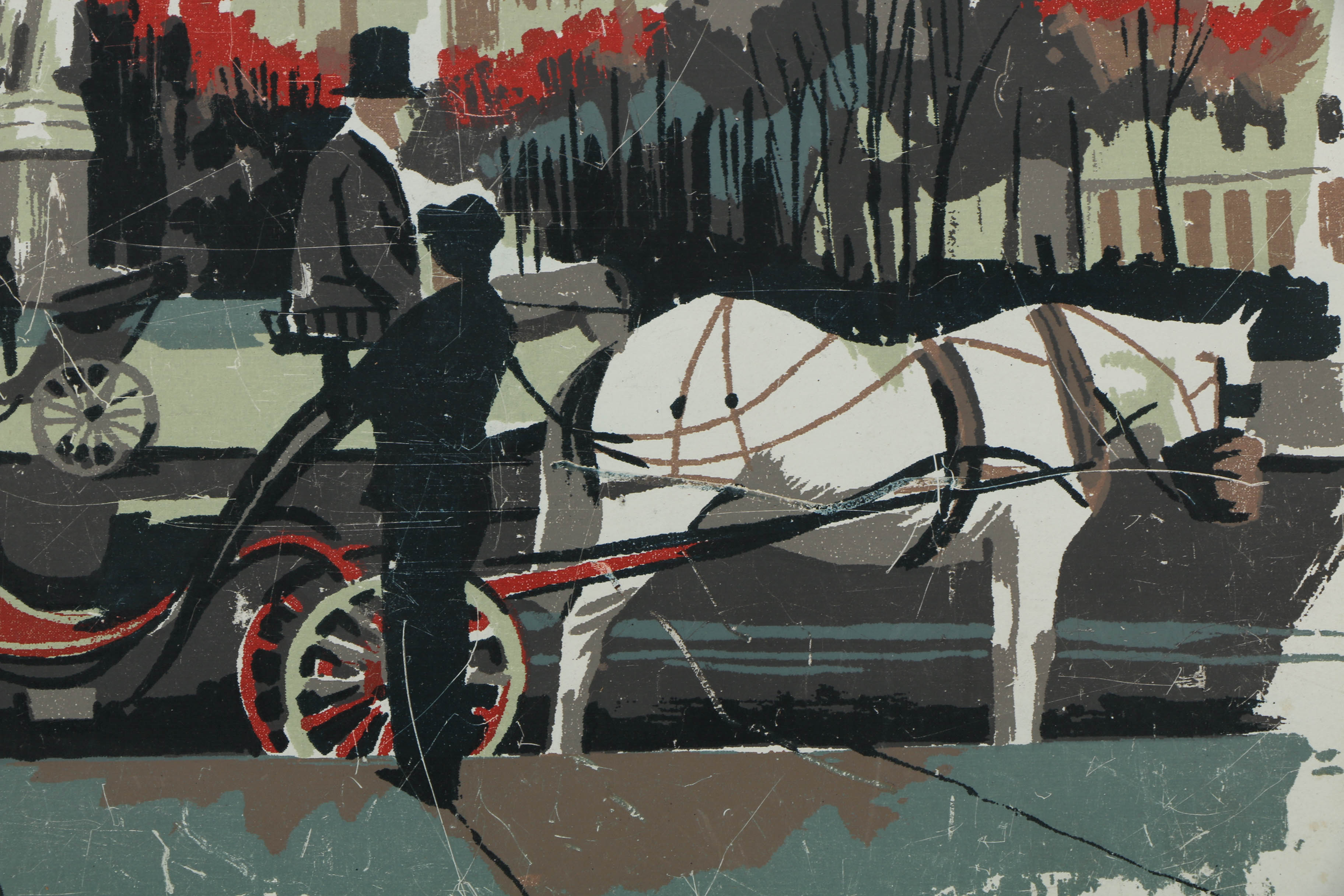 Collection of Mark Coomer Serigraphs on Boards of Architectural Landscapes