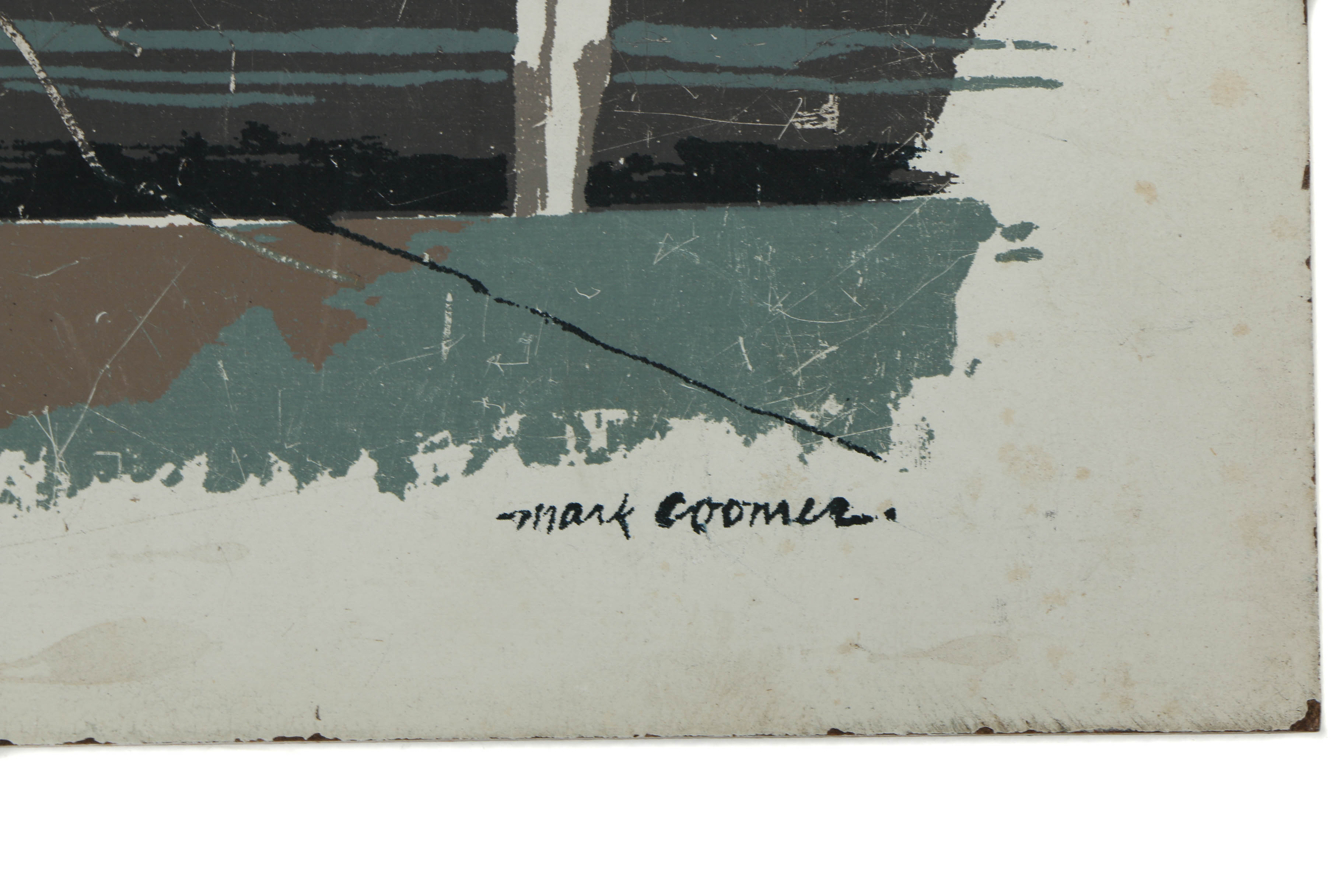 Collection of Mark Coomer Serigraphs on Boards of Architectural Landscapes