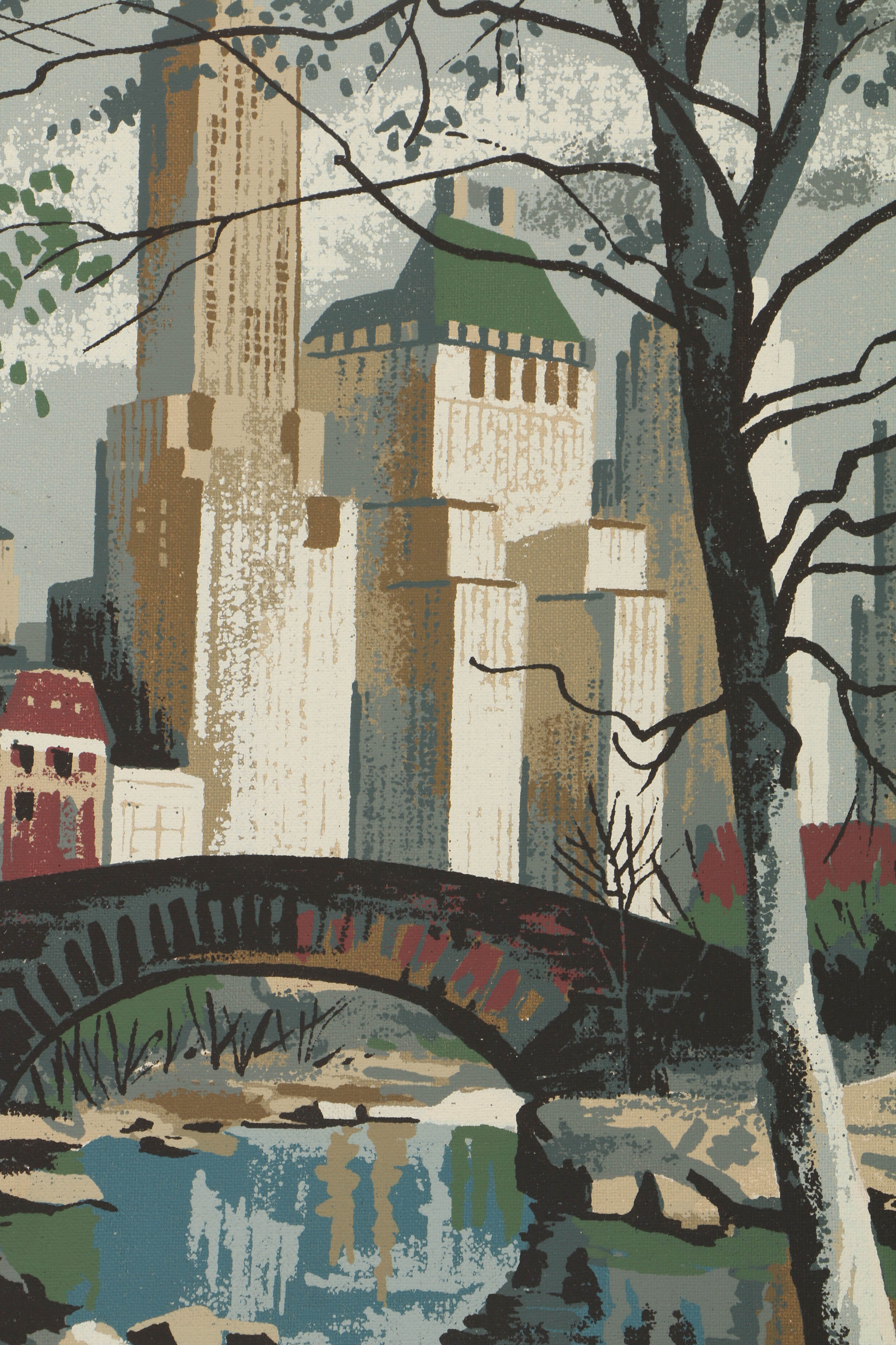 Collection of Mark Coomer Serigraphs on Boards of Architectural Landscapes