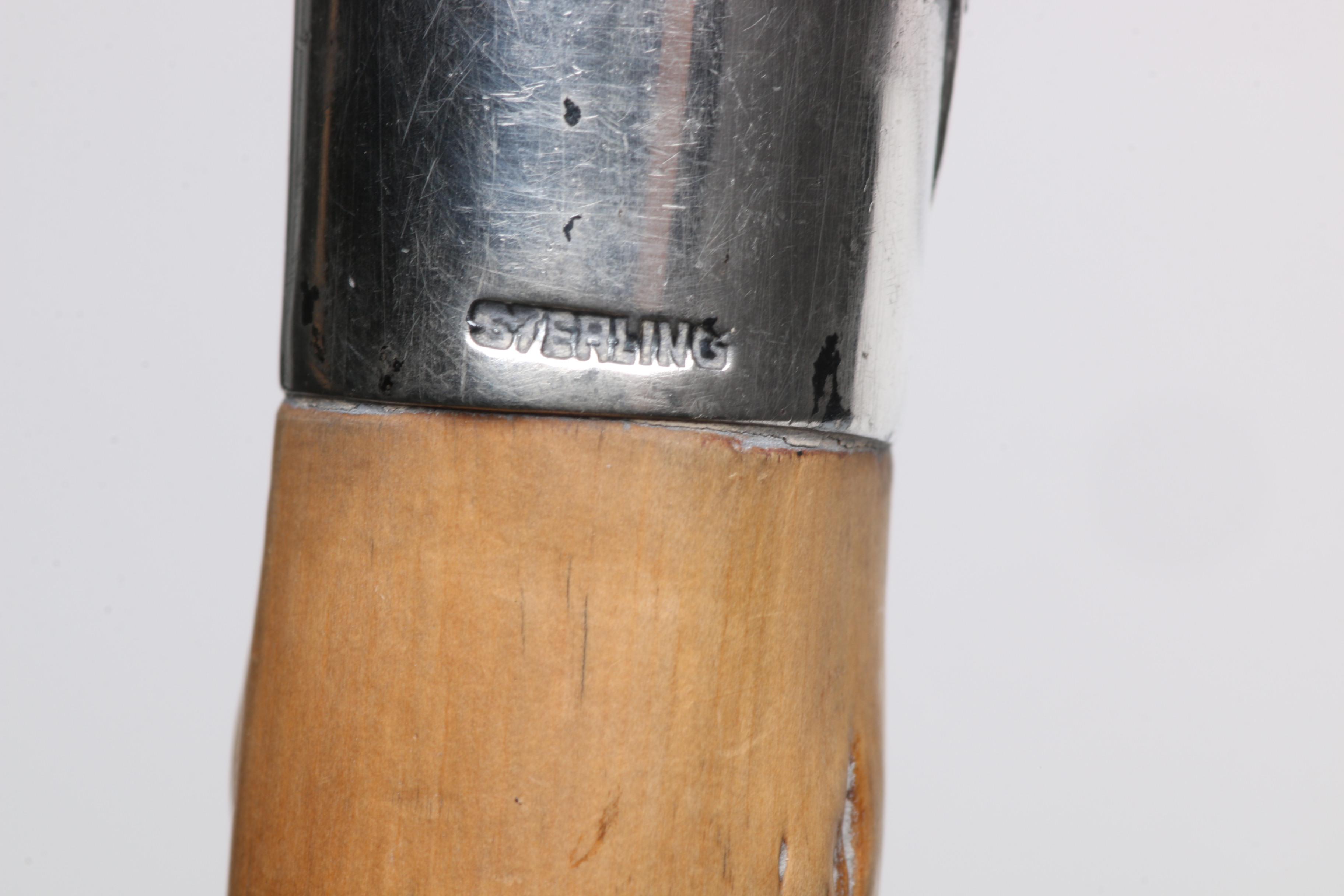 World War I Era Swagger Stick with Birks Sterling Silver Cap