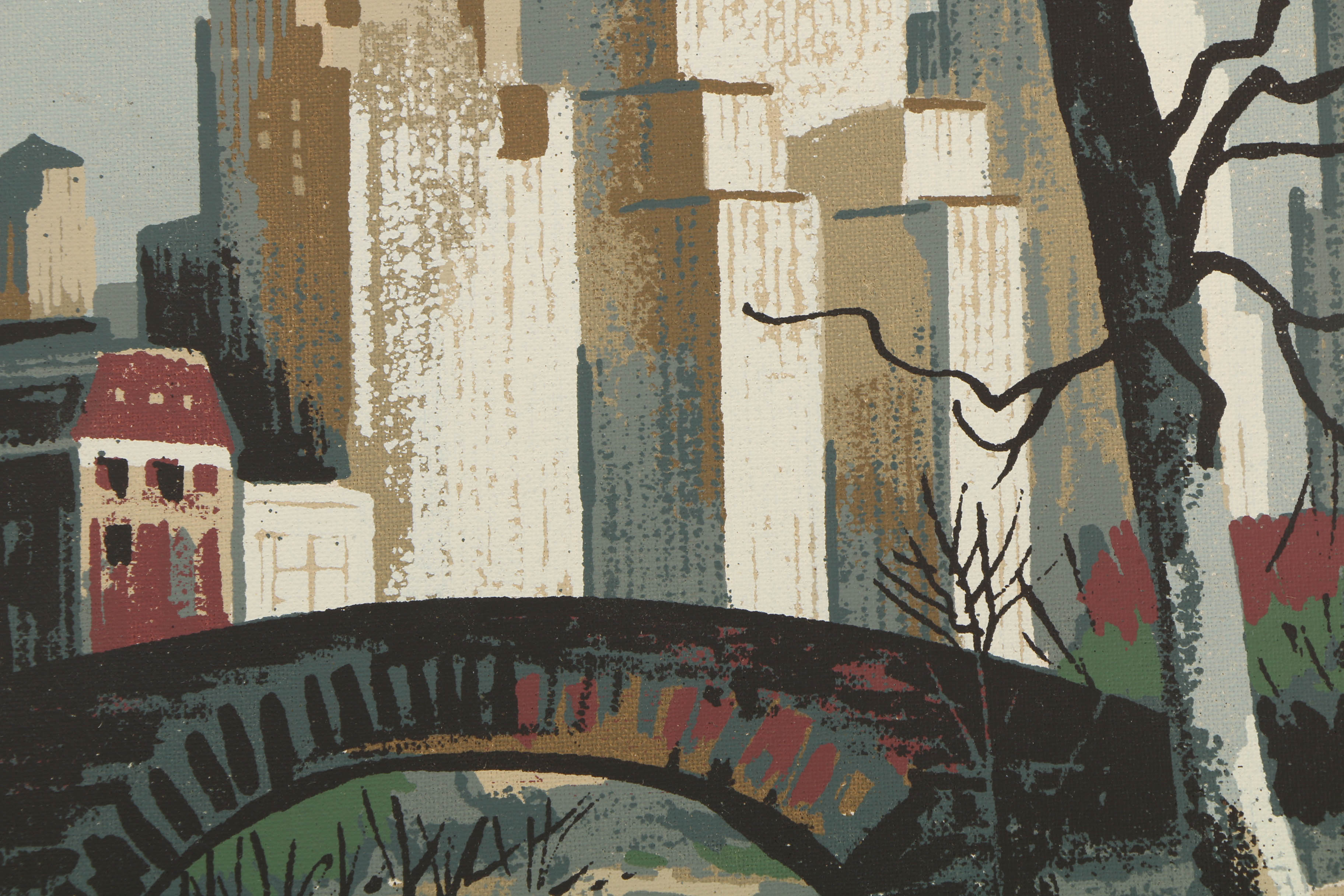 Collection of Mark Coomer Serigraphs on Boards of Architectural Landscapes