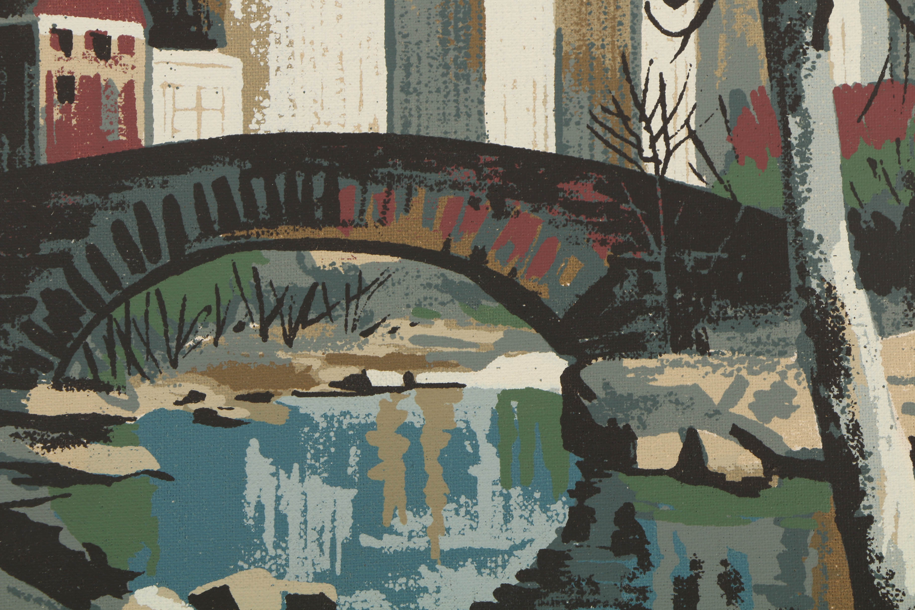 Collection of Mark Coomer Serigraphs on Boards of Architectural Landscapes