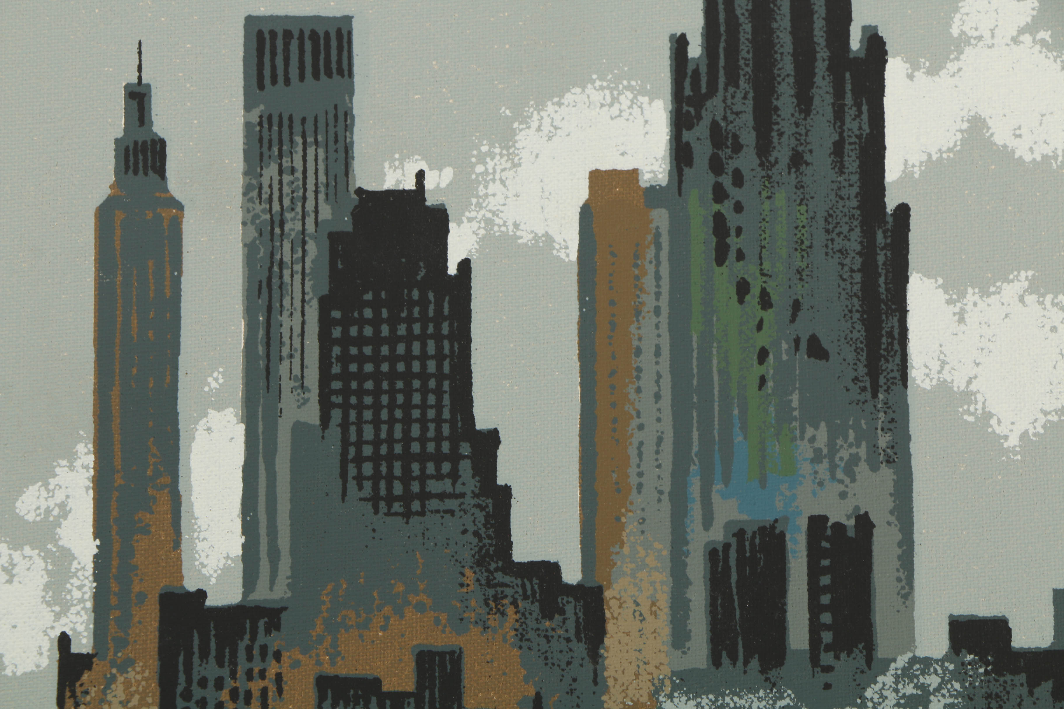 Collection of Mark Coomer Serigraphs on Boards of Architectural Landscapes