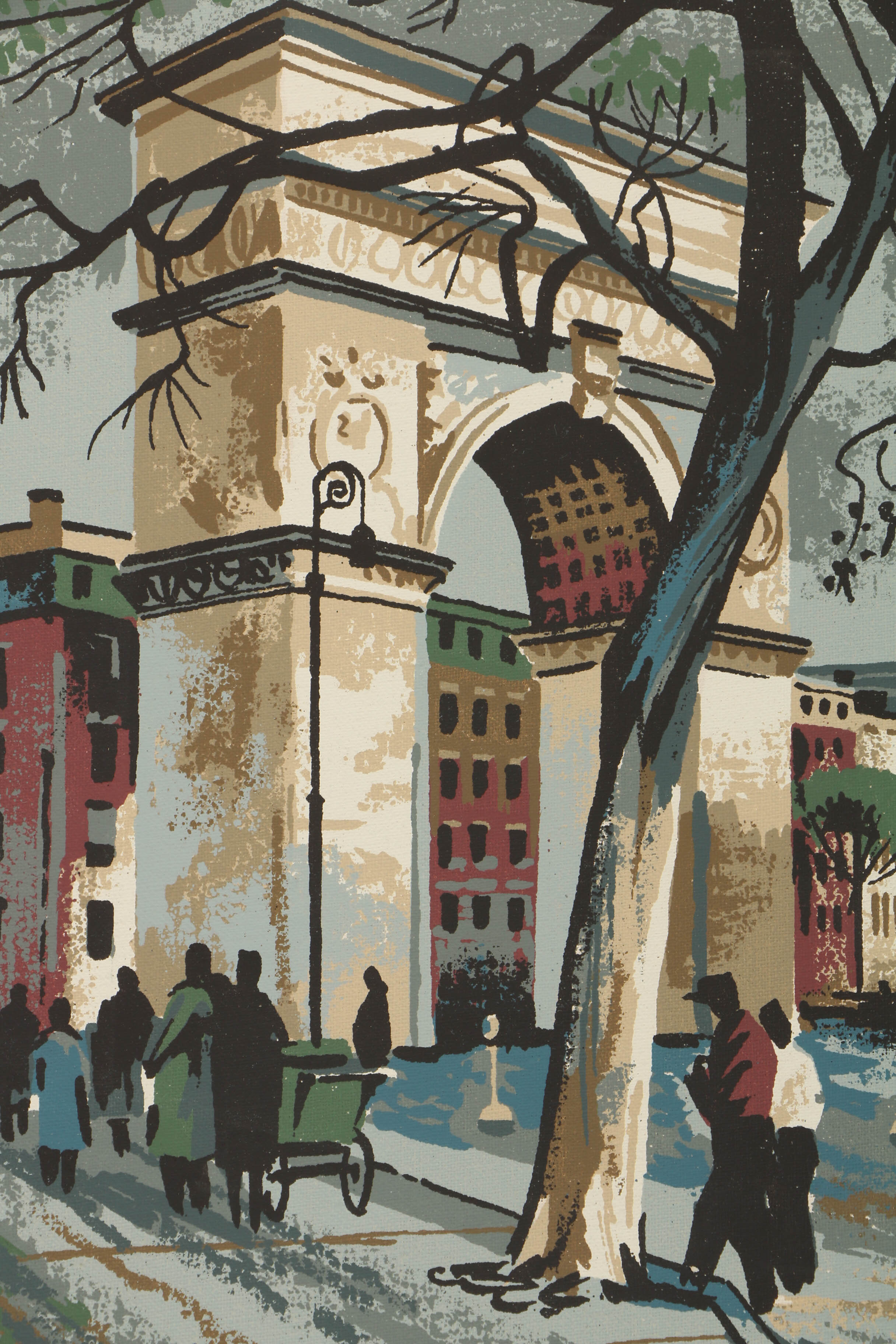 Collection of Mark Coomer Serigraphs on Boards of Architectural Landscapes