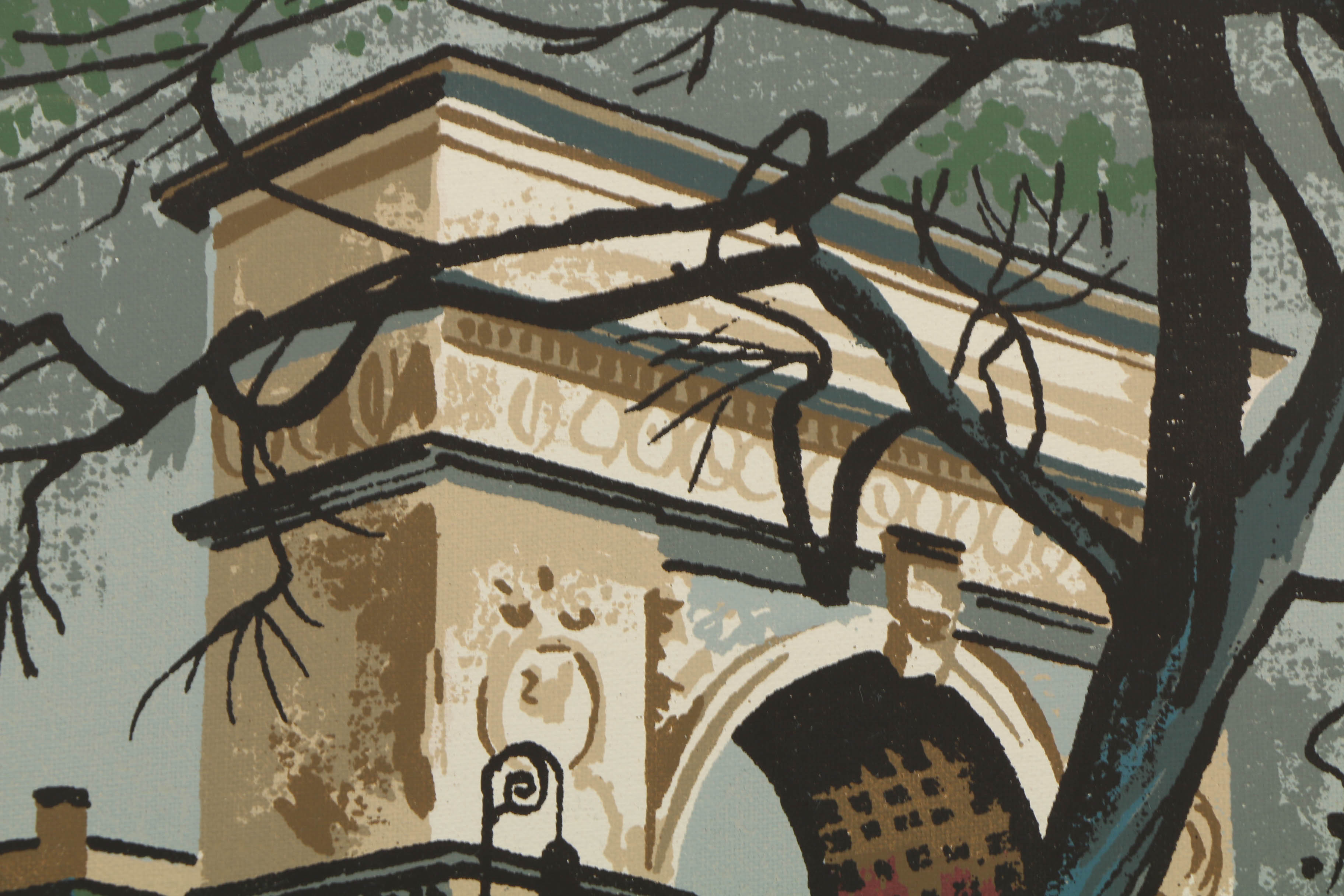 Collection of Mark Coomer Serigraphs on Boards of Architectural Landscapes