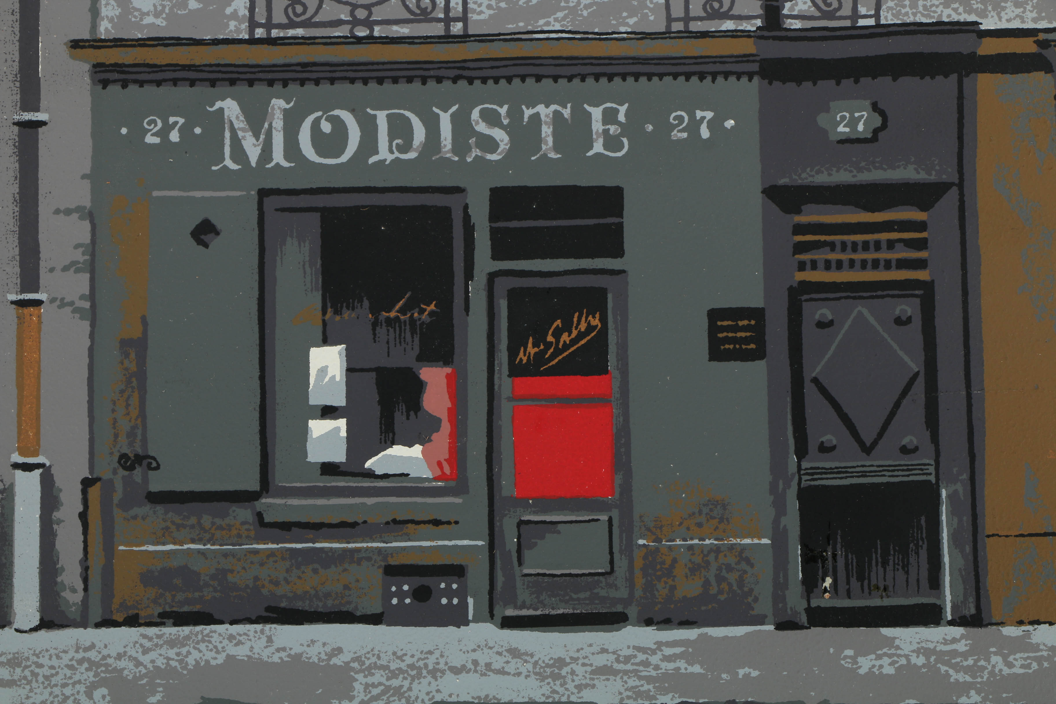 Collection of Mark Coomer Serigraphs on Boards of Street Scenes