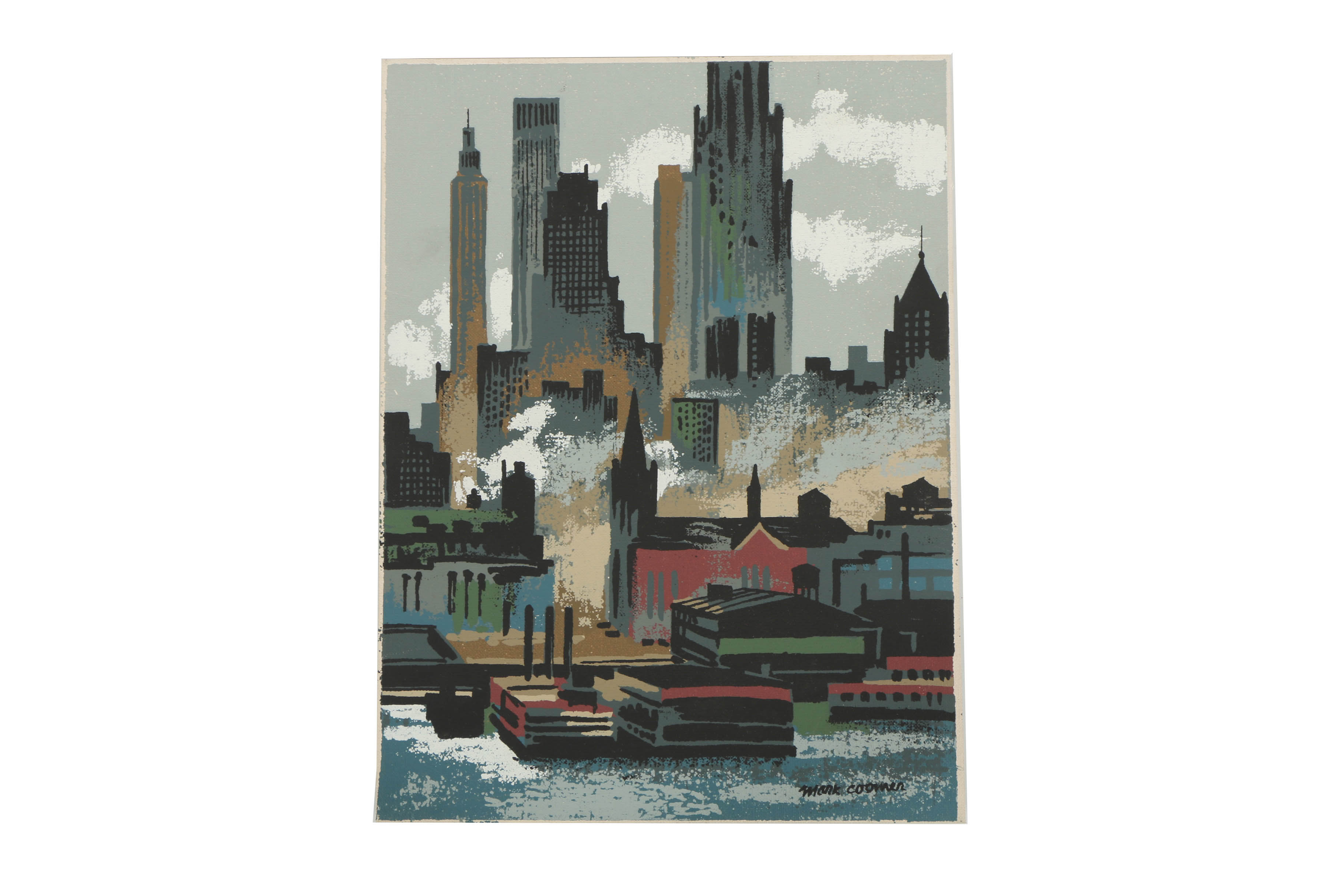 Collection of Mark Coomer Serigraphs on Boards of Street Scenes