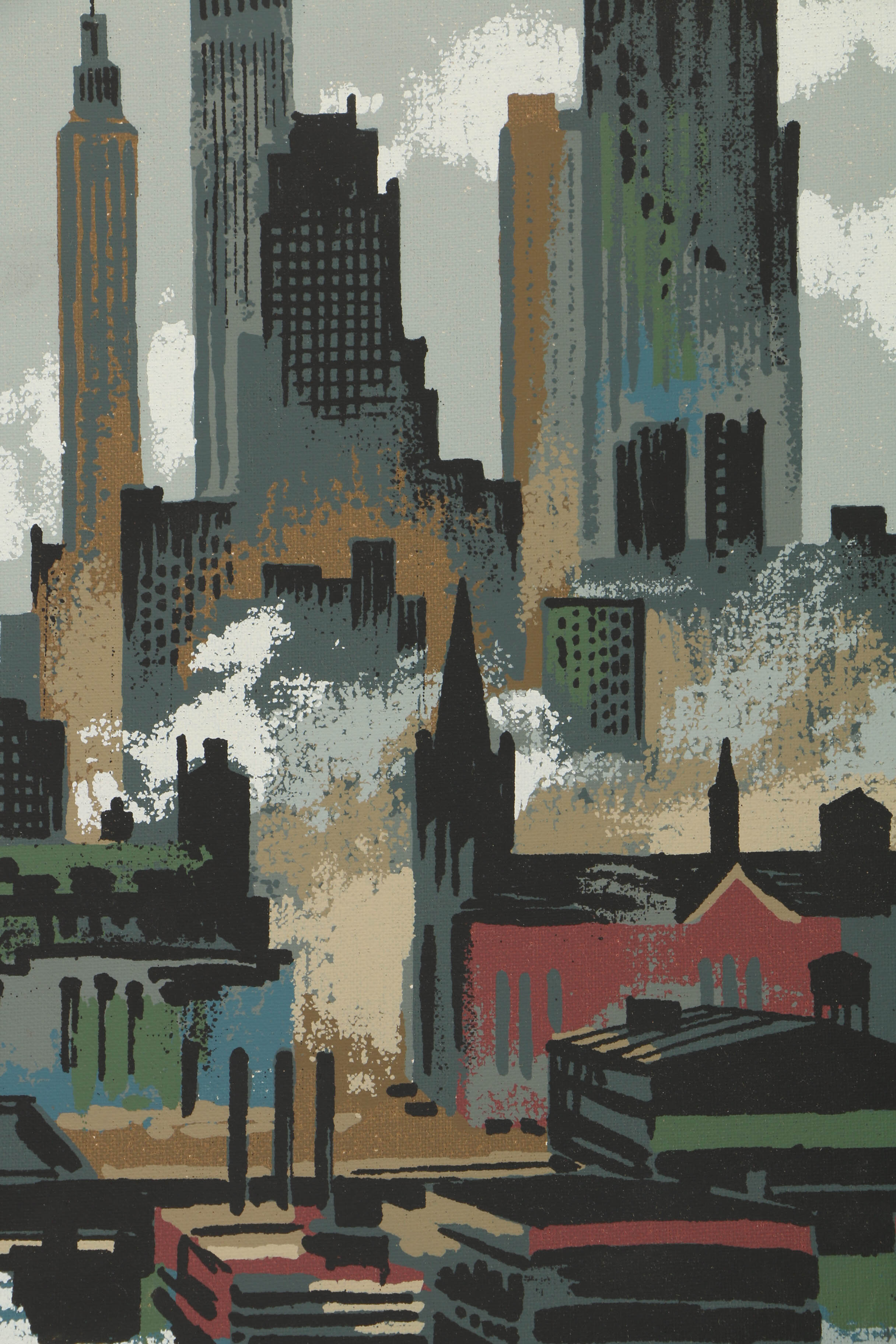 Collection of Mark Coomer Serigraphs on Boards of Street Scenes