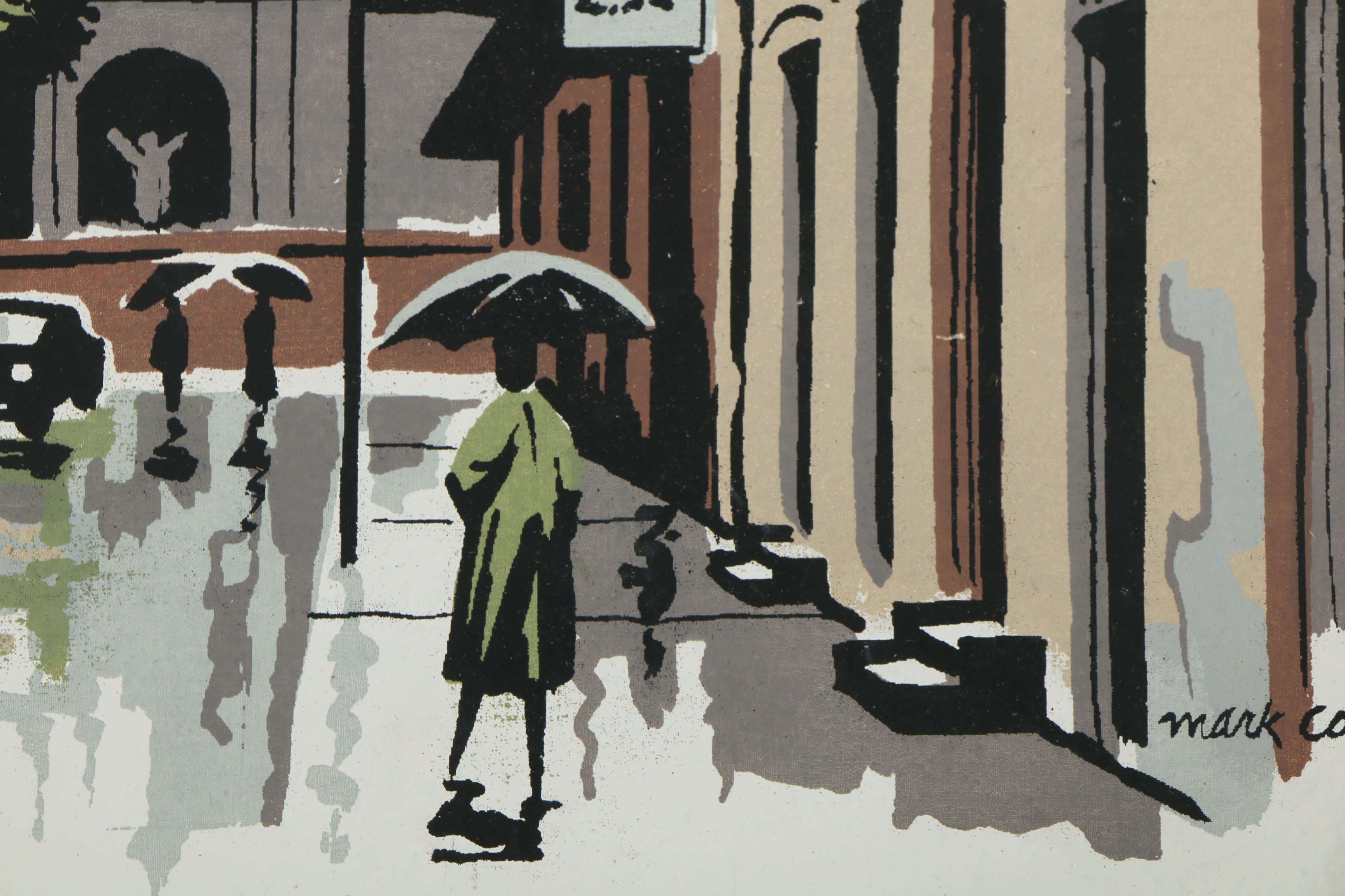 Collection of Mark Coomer Serigraphs on Boards of Street Scenes