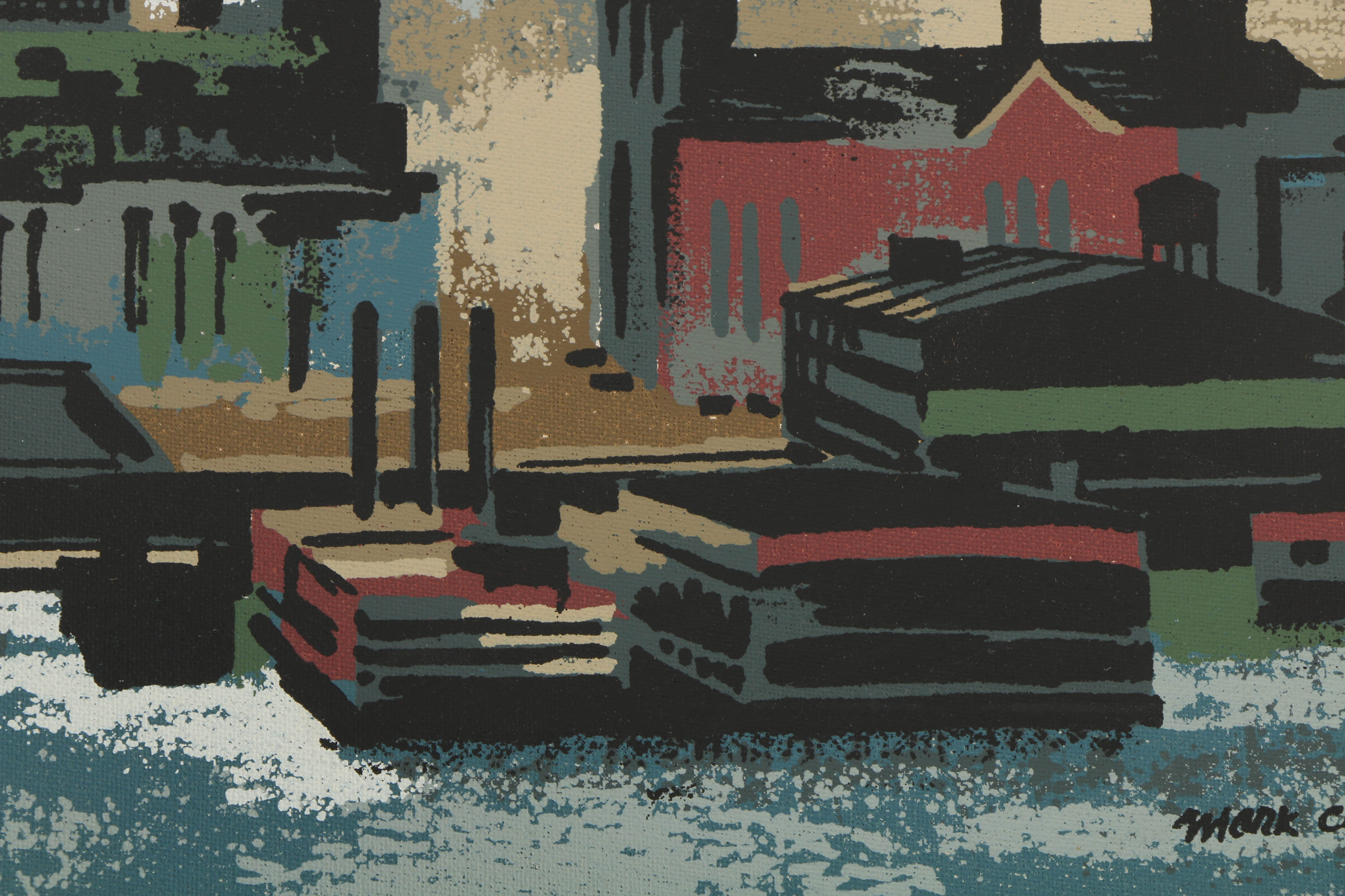 Collection of Mark Coomer Serigraphs on Boards of Street Scenes