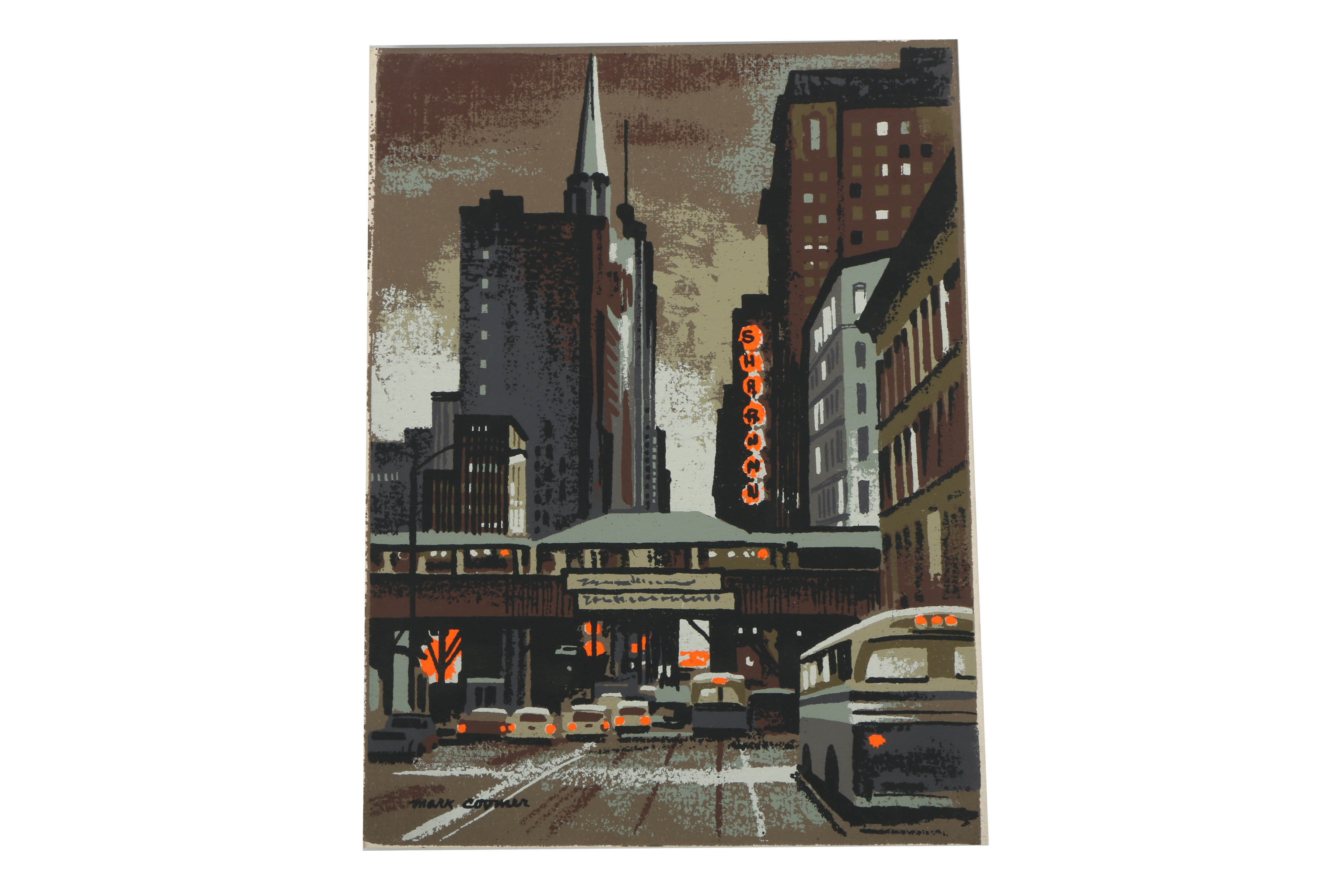 Collection of Mark Coomer Serigraphs on Boards of Street Scenes