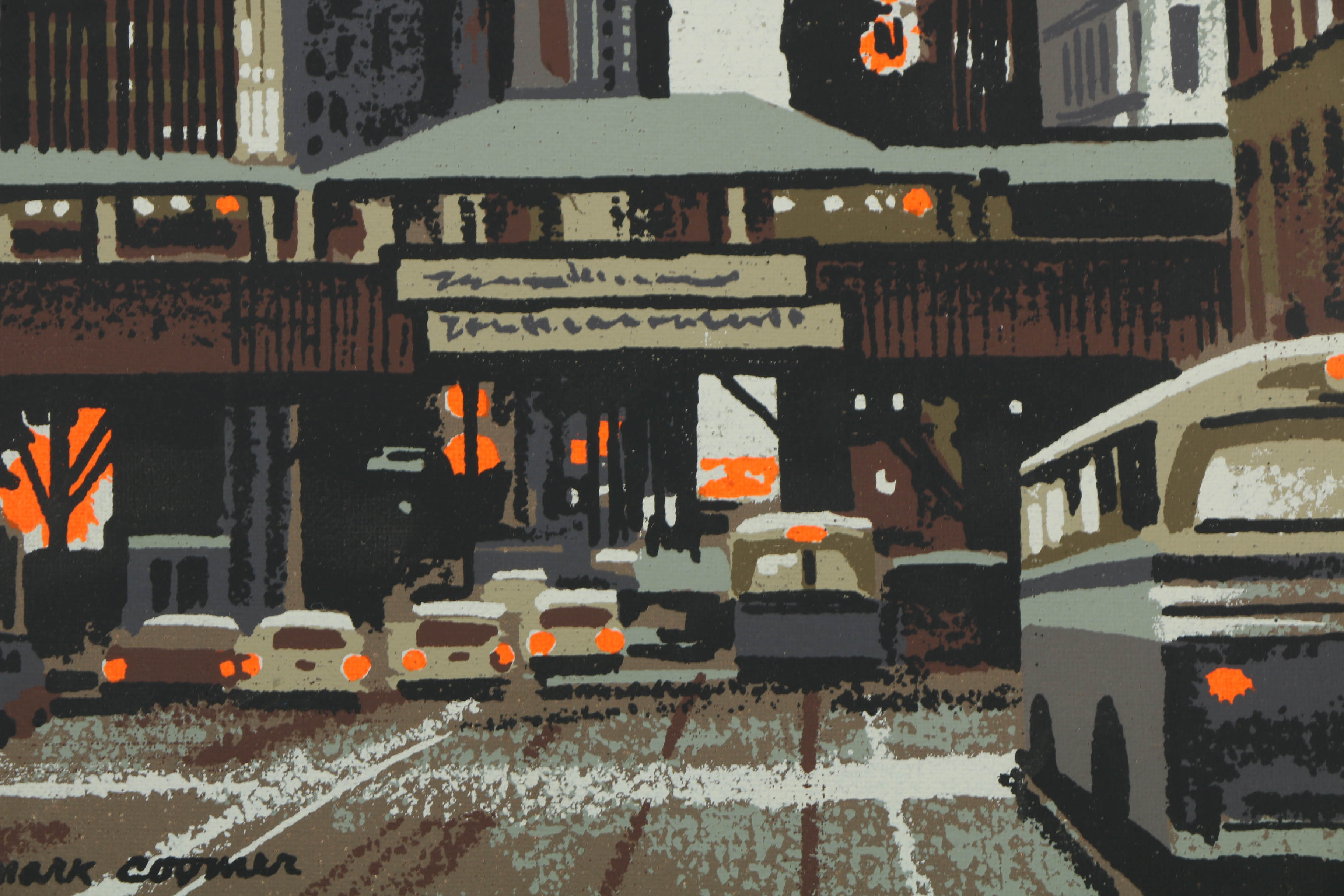 Collection of Mark Coomer Serigraphs on Boards of Street Scenes