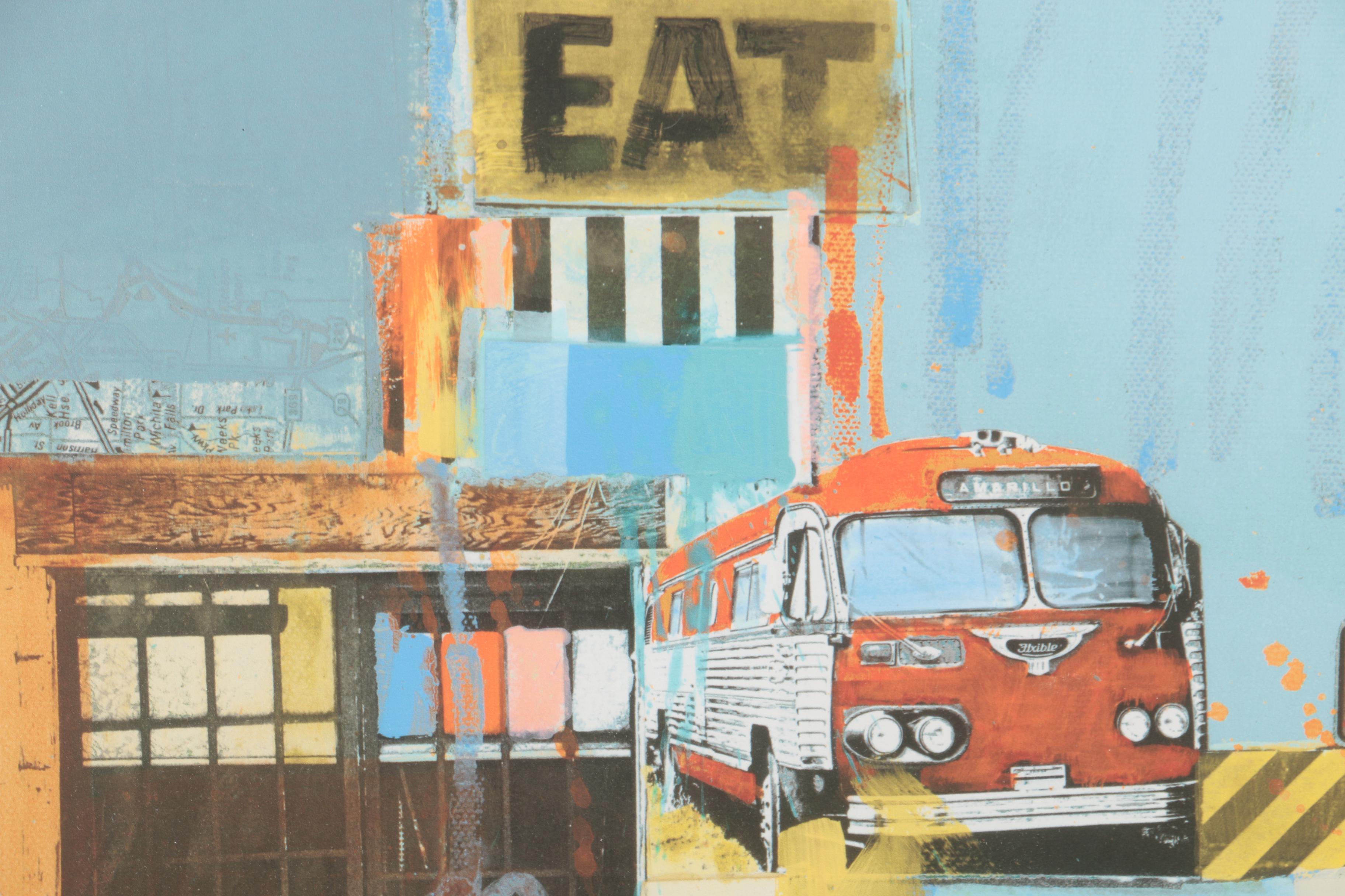 Maureen Brouillette Limited Edition Giclee "Bus to Amarillo II"