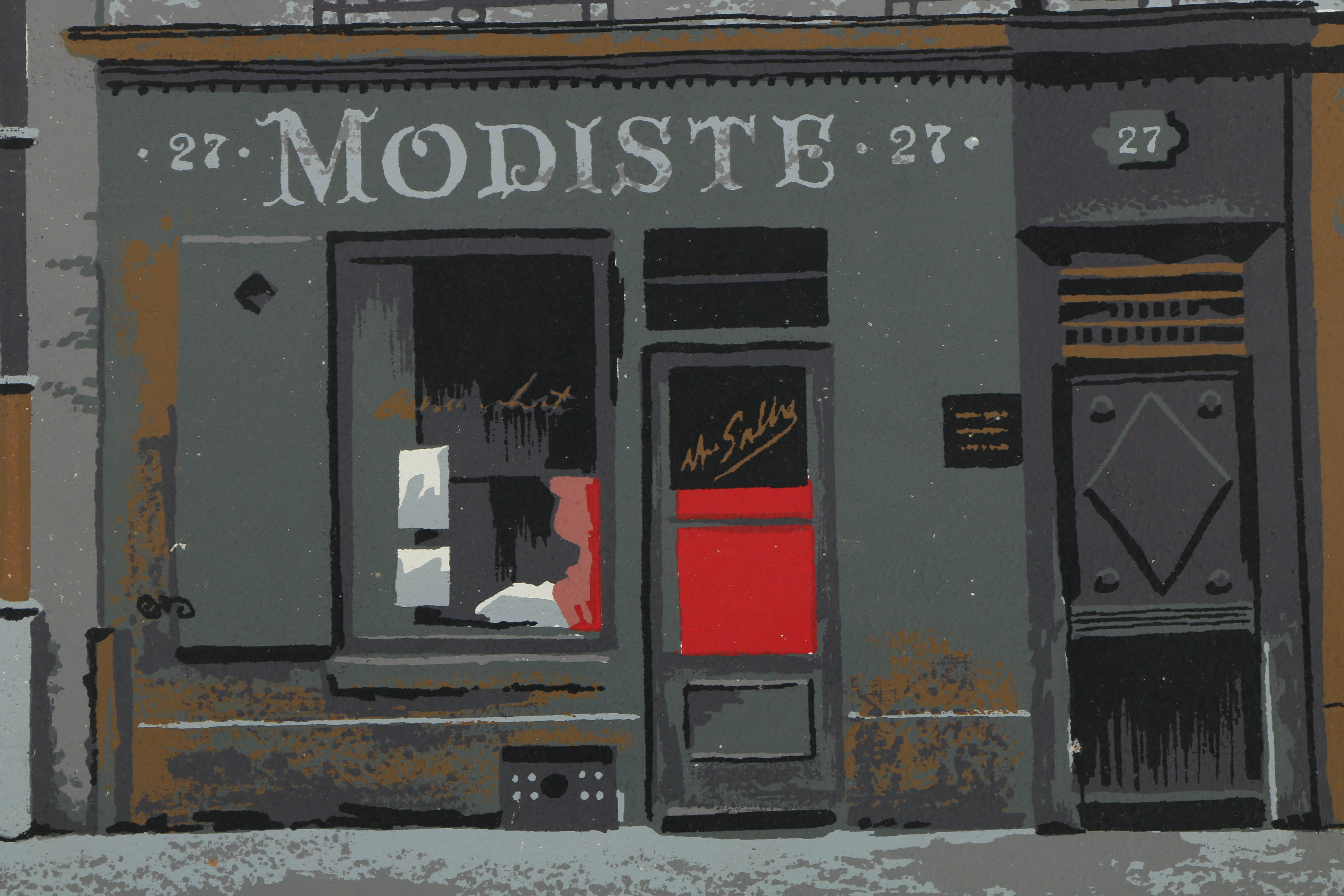 Collection of Mark Coomer Serigraphs on Boards of Various Street Scenes