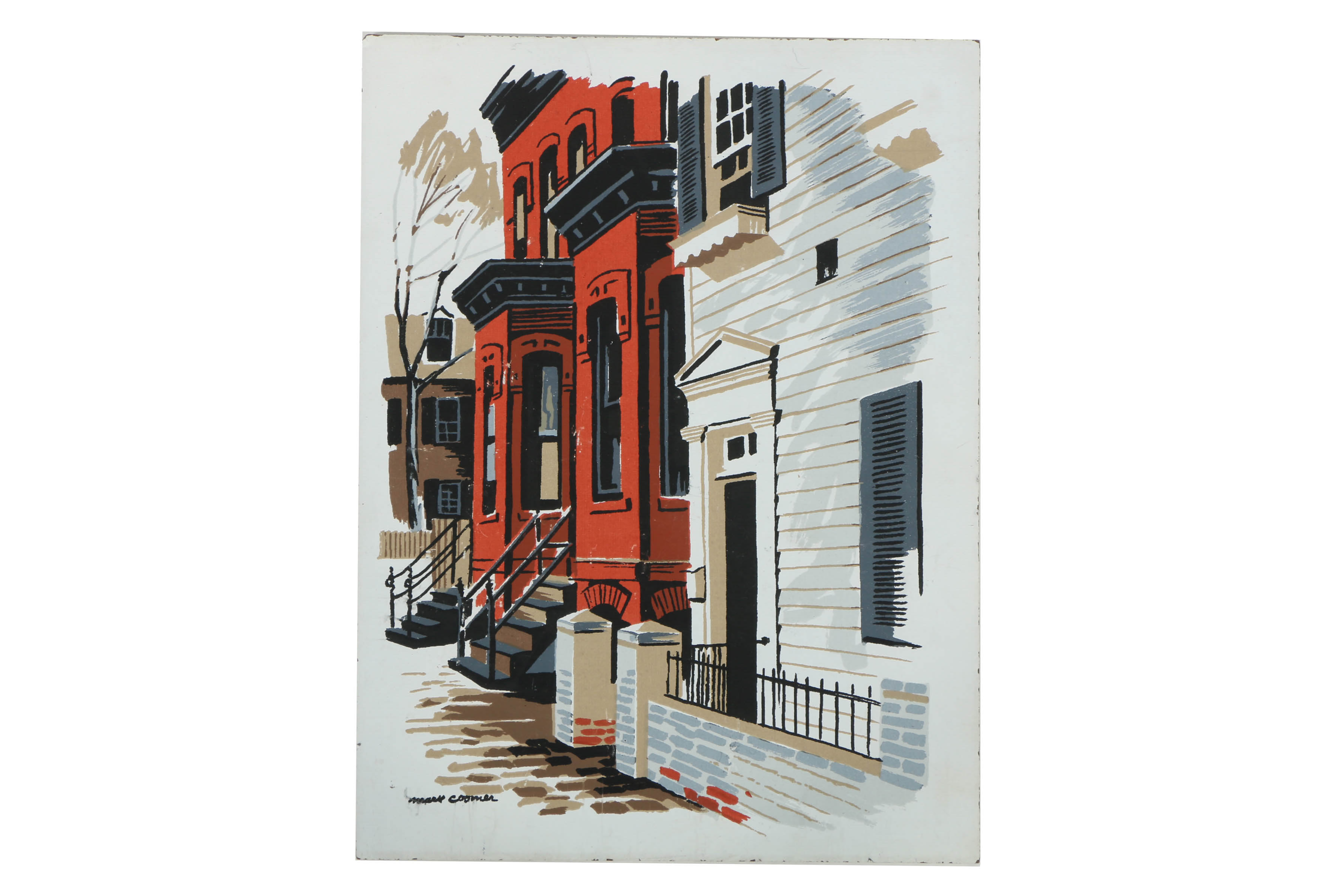 Collection of Mark Coomer Serigraphs on Boards of Various Street Scenes