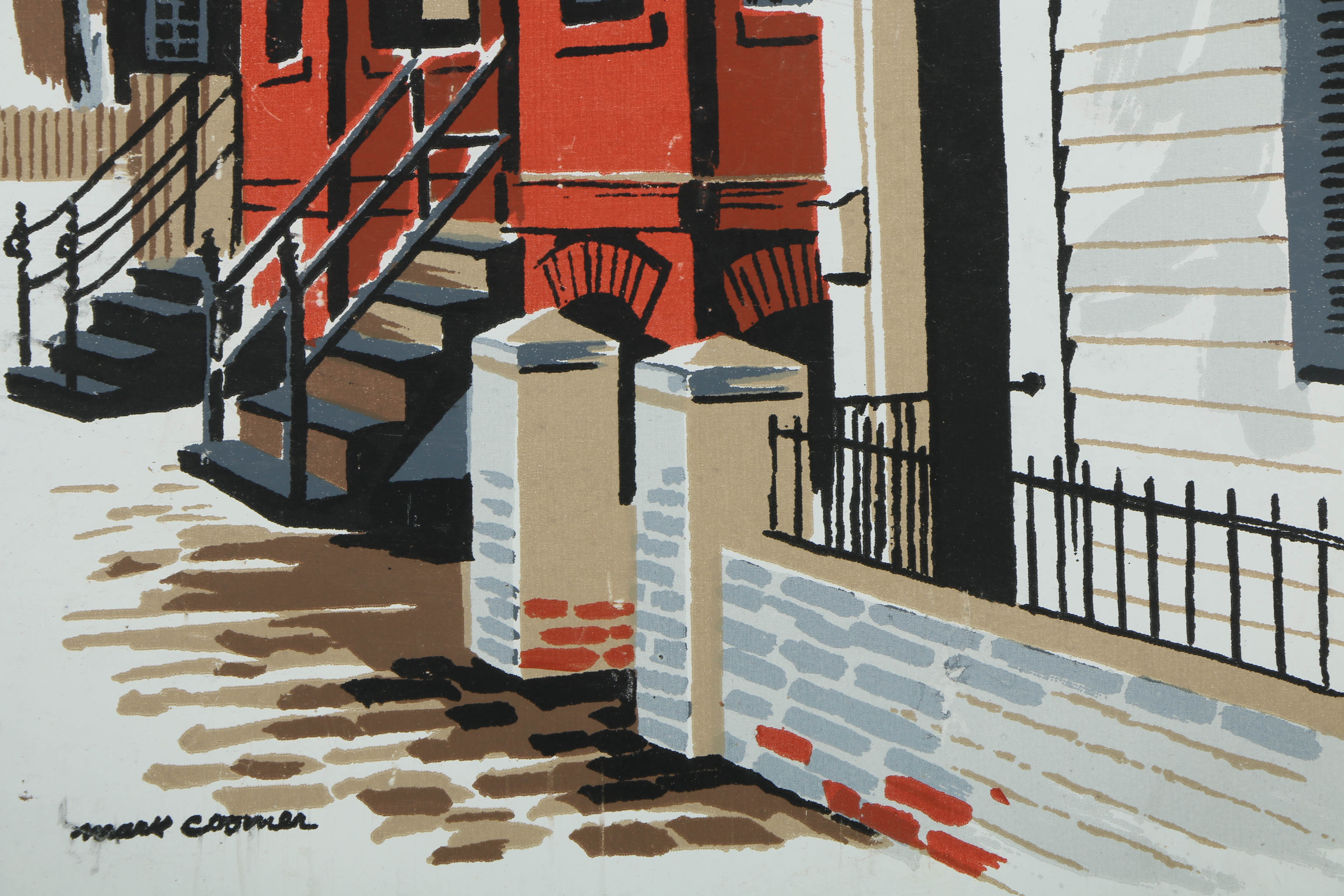 Collection of Mark Coomer Serigraphs on Boards of Various Street Scenes