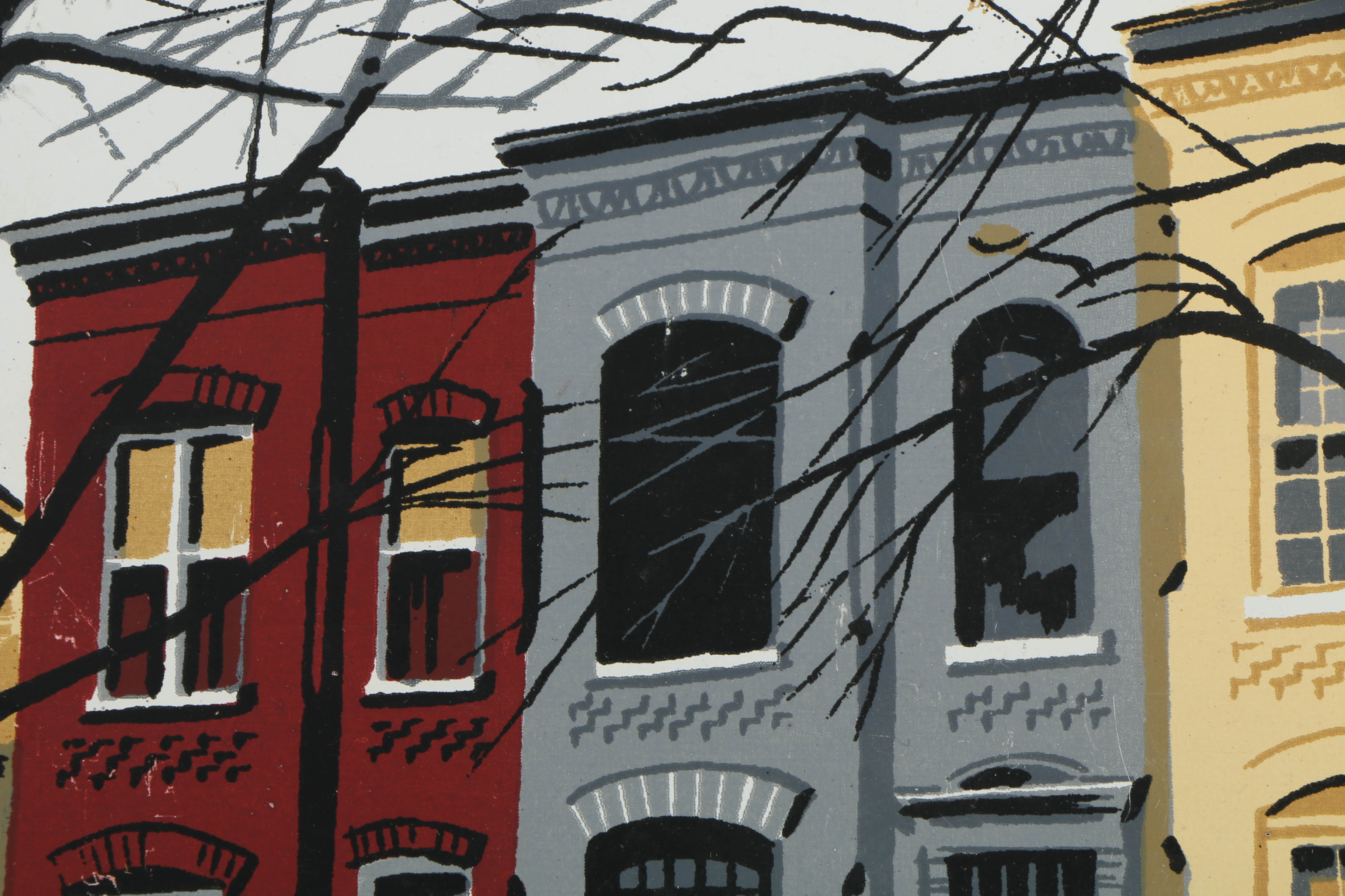 Collection of Mark Coomer Serigraphs on Boards of Architectural Landscapes