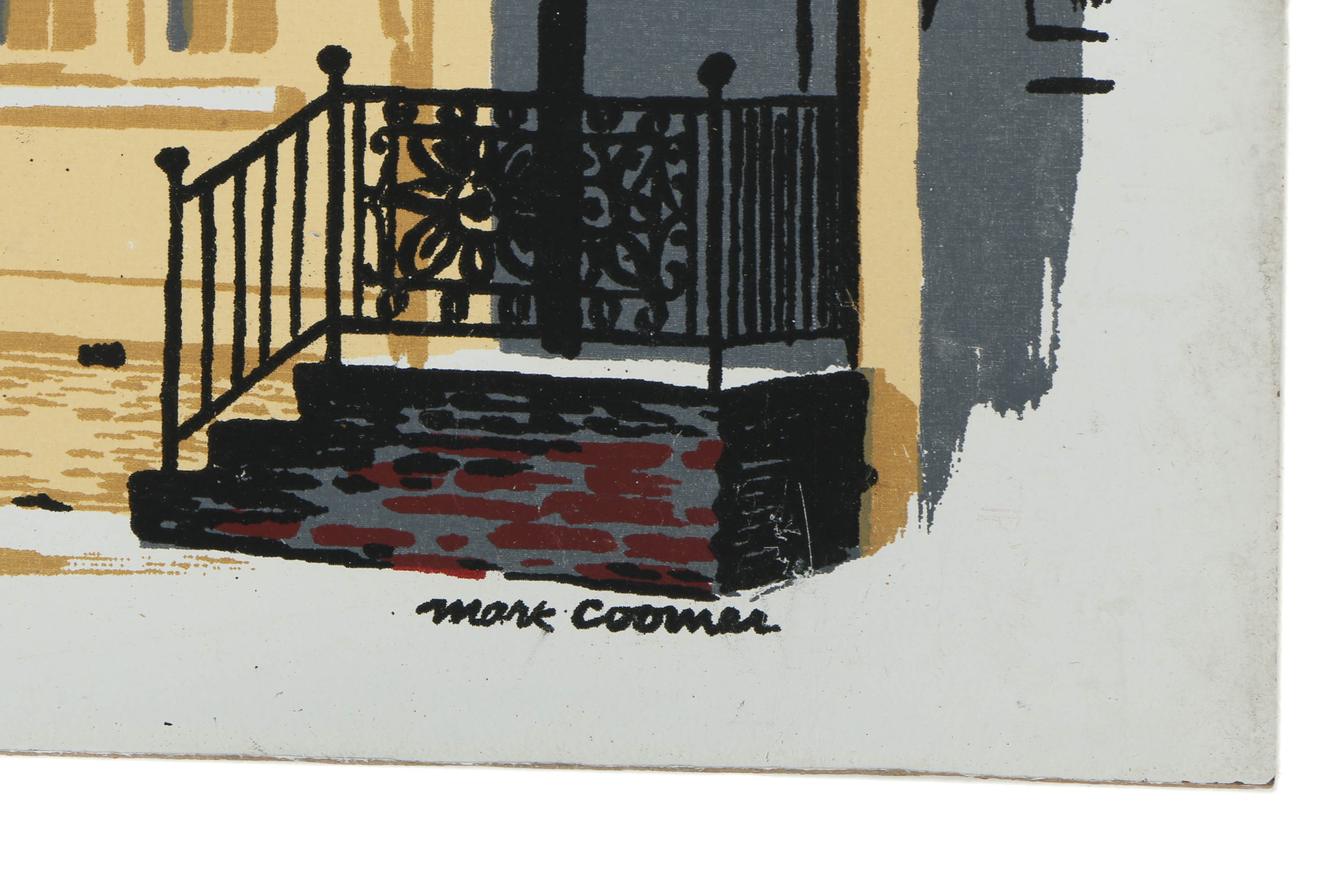 Collection of Mark Coomer Serigraphs on Boards of Architectural Landscapes