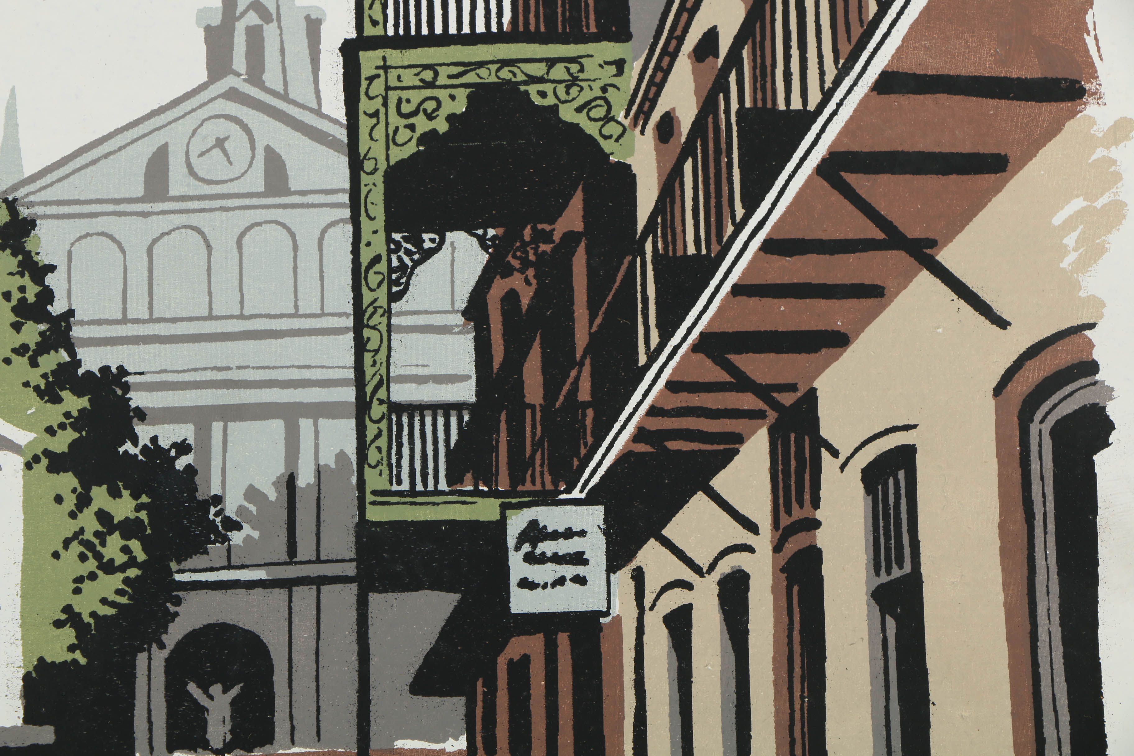 Collection of Mark Coomer Serigraphs on Boards of Architectural Landscapes