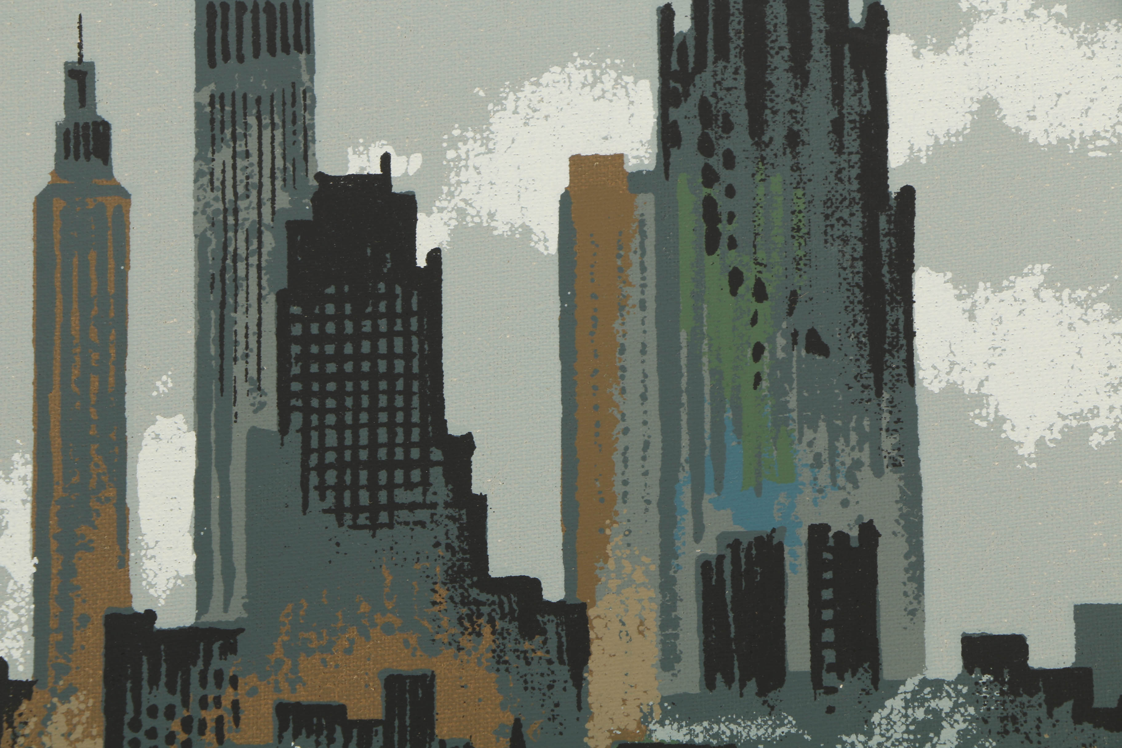 Collection of Mark Coomer Serigraphs on Boards of Architectural Landscapes