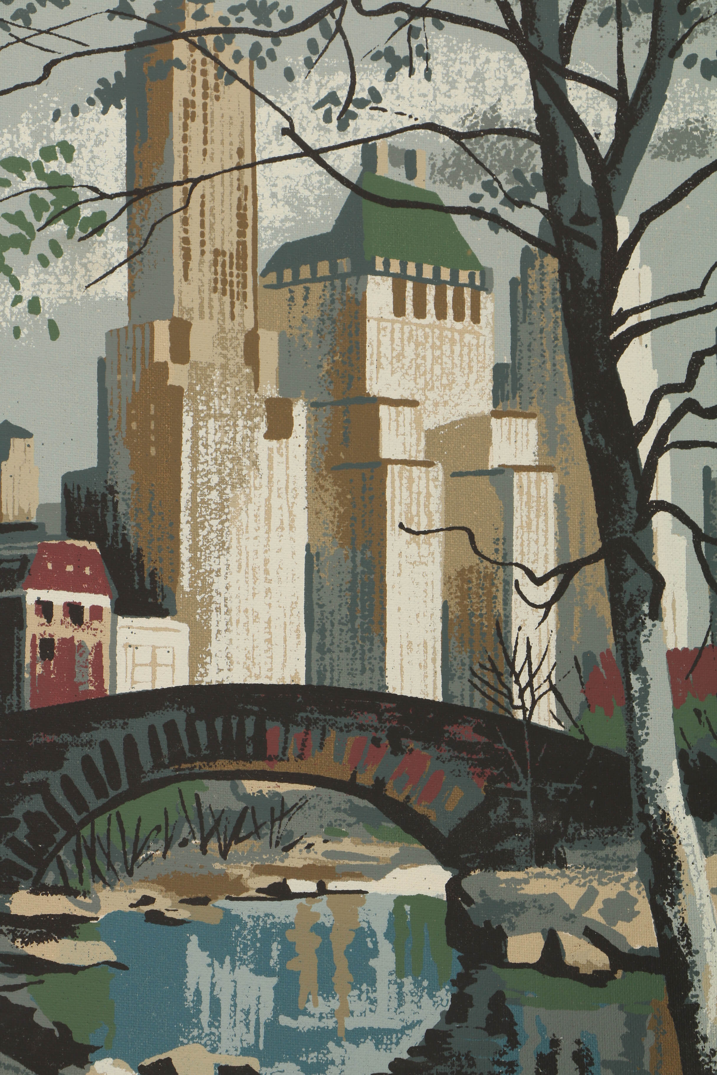 Collection of Mark Coomer Serigraphs on Boards of Architectural Landscapes