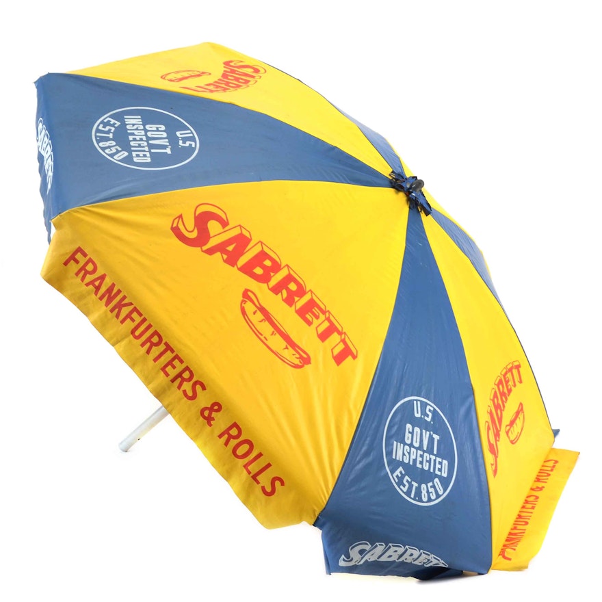 Sabrett Hot Dog Cart Umbrella