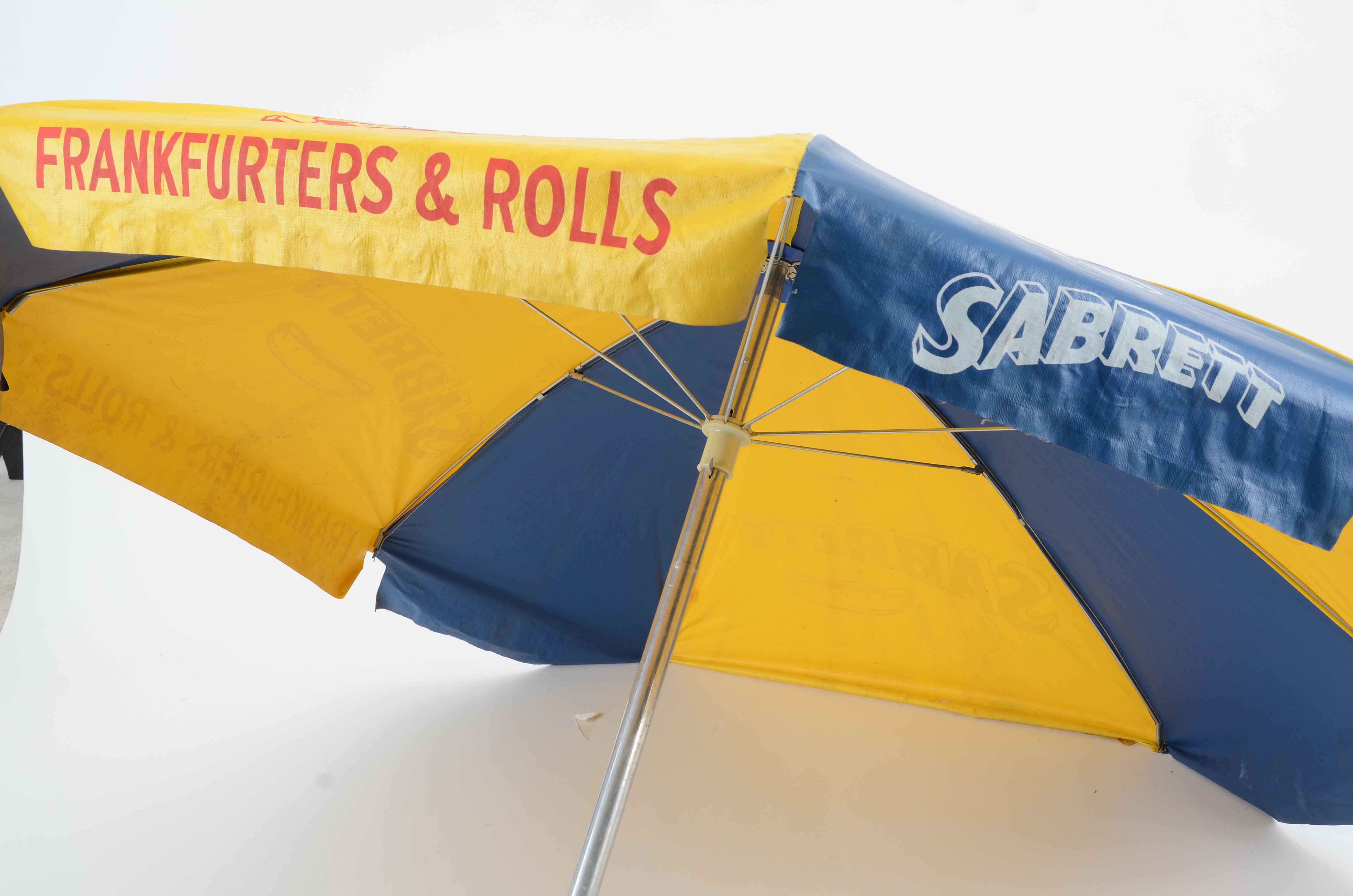 Sabrett Hot Dog Cart Umbrella