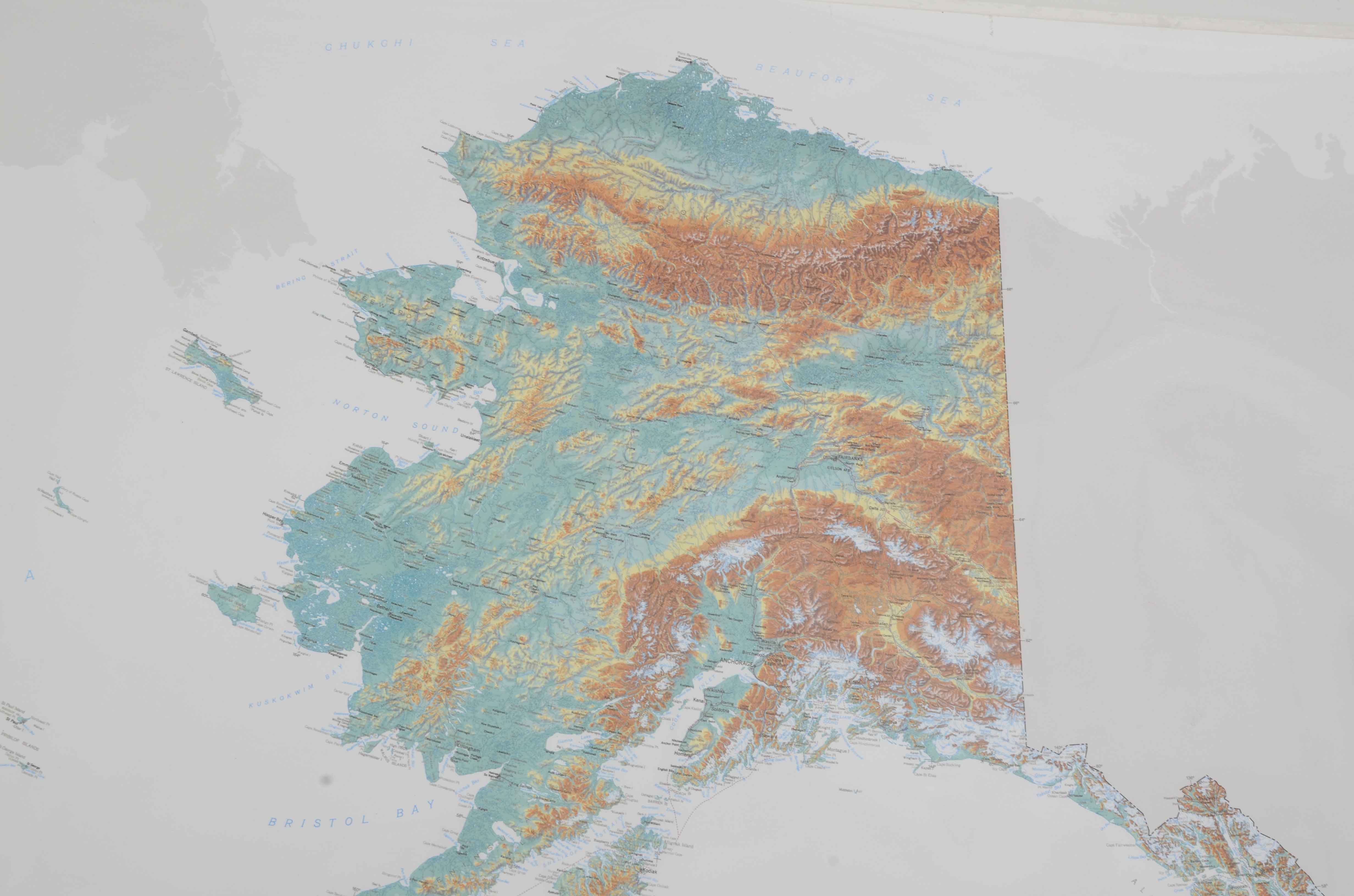 Laminated Wall Map of Alaska