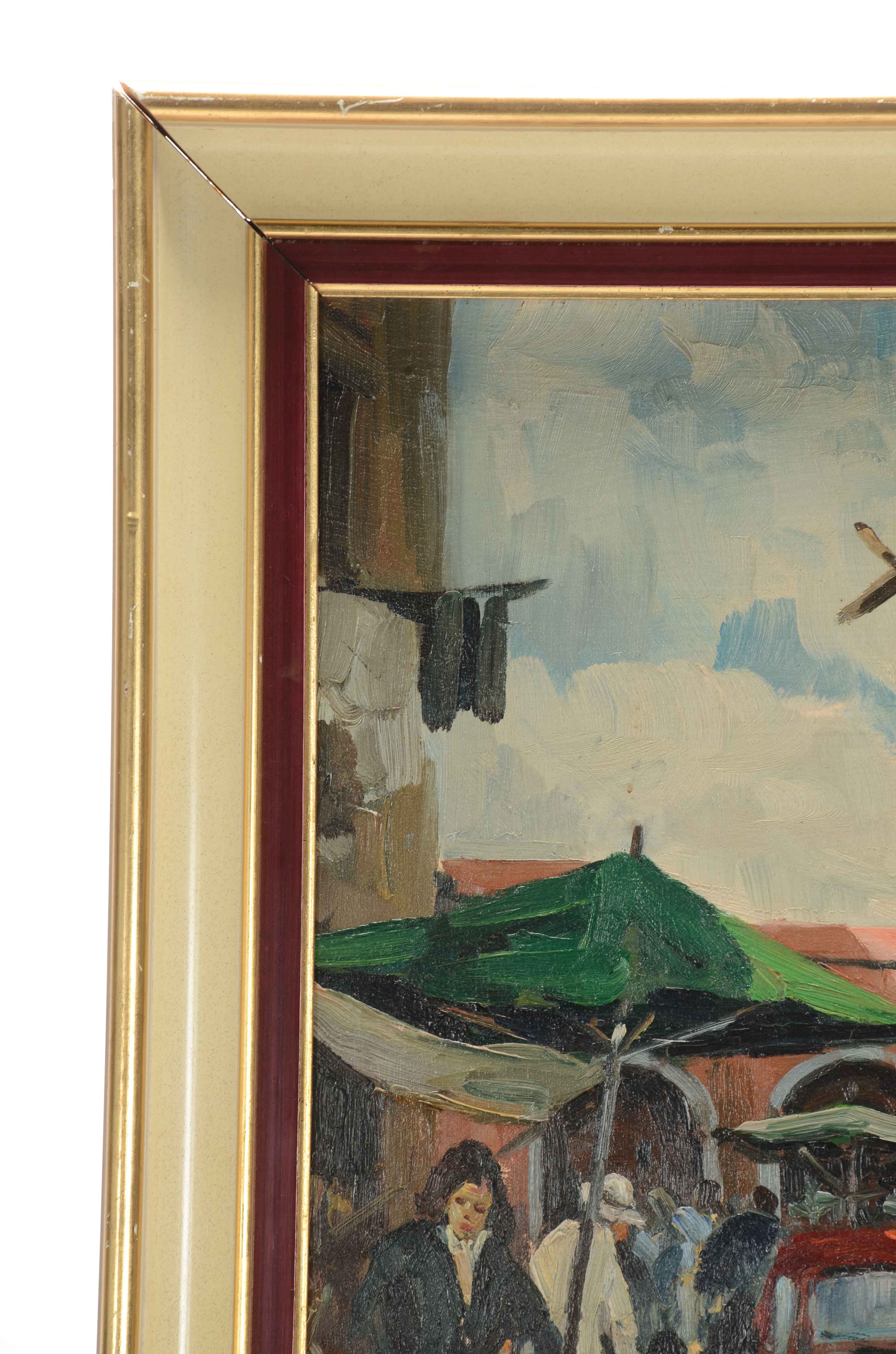 Carlo Ciappa Signed Oil Painting of Street Scene