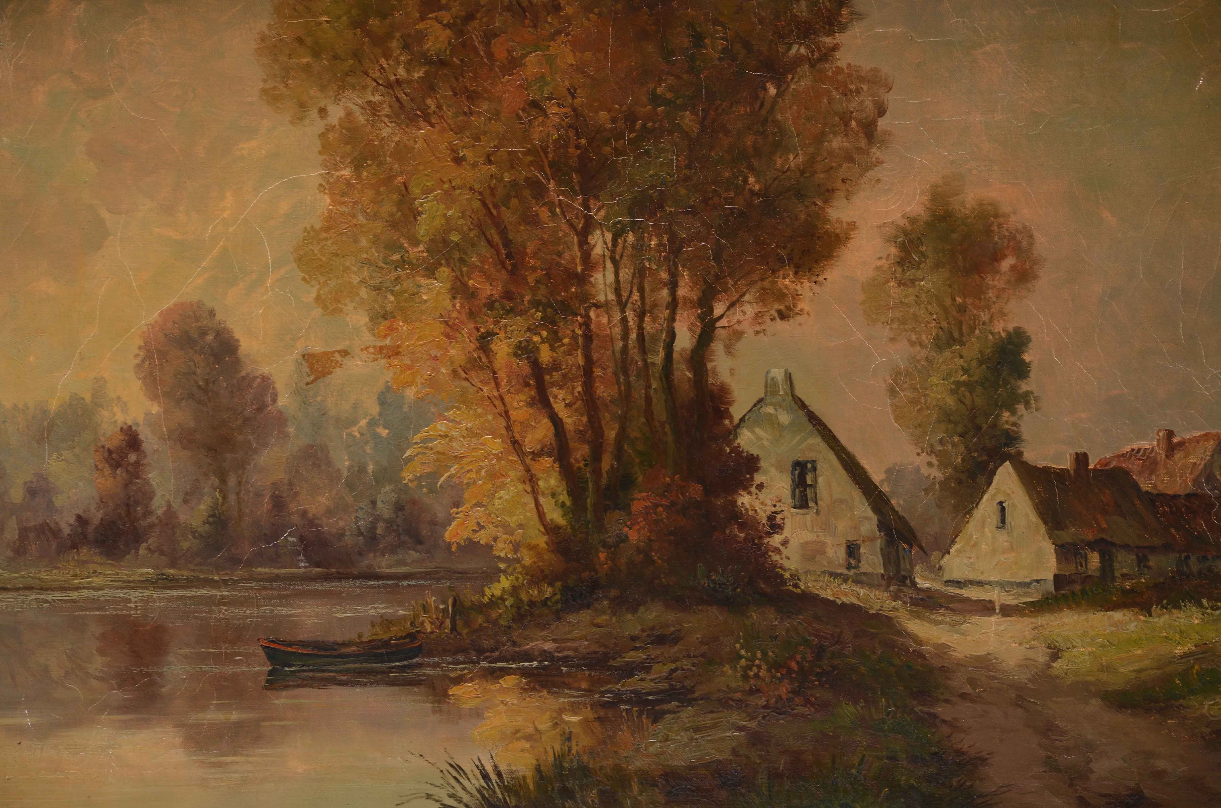 Gustav Pynaert Signed Original Oil Painting on Canvas