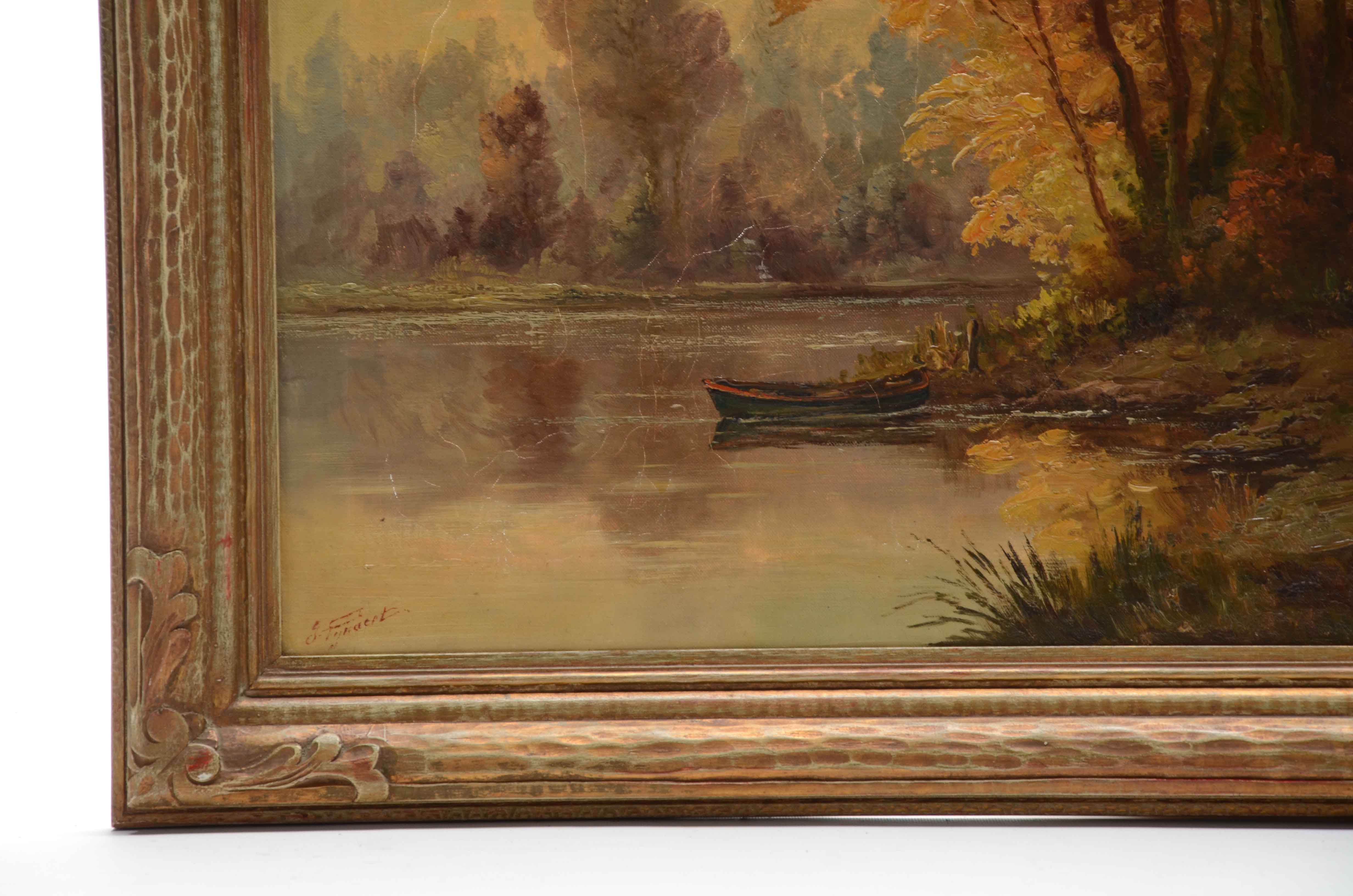 Gustav Pynaert Signed Original Oil Painting on Canvas