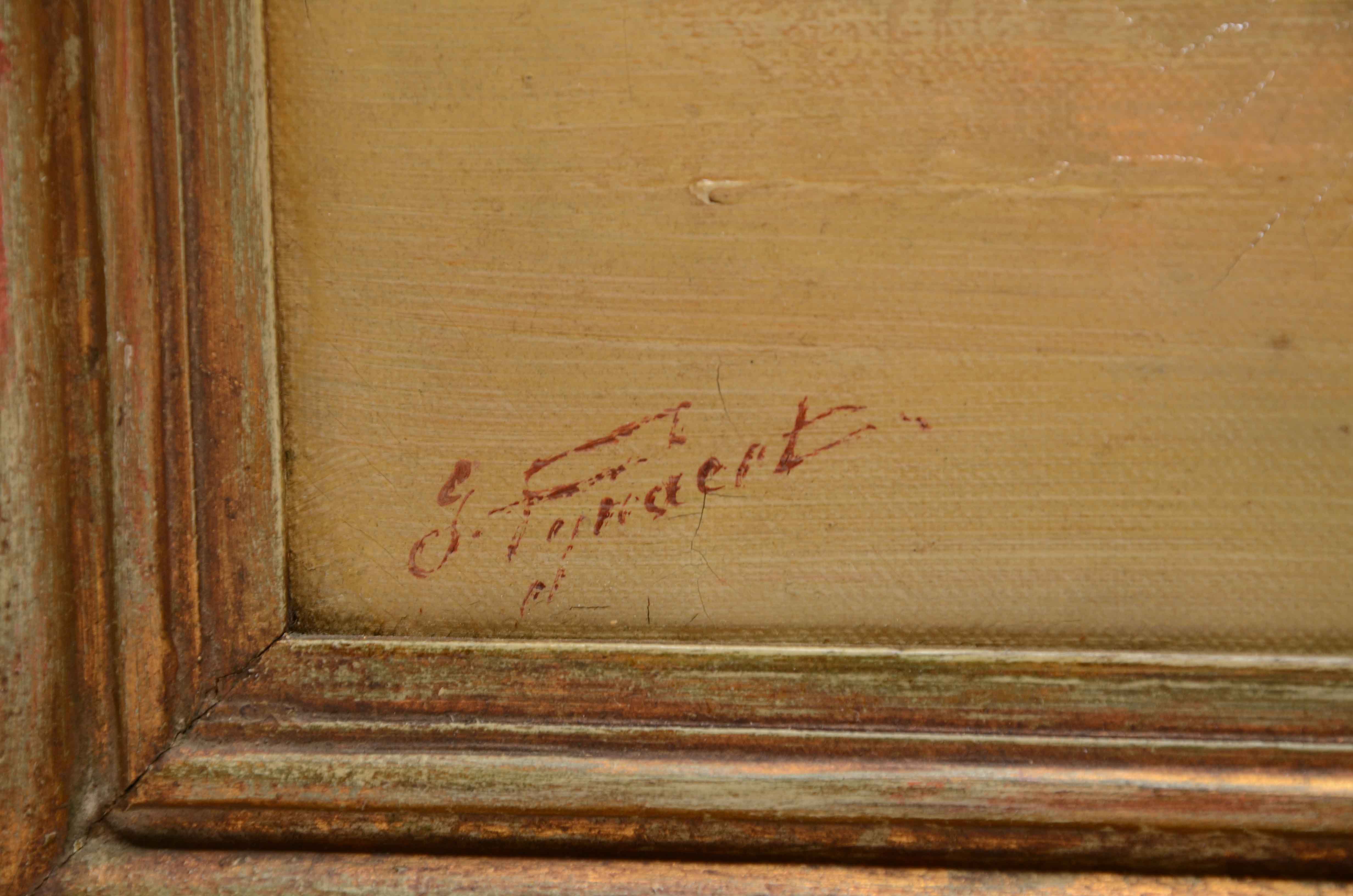 Gustav Pynaert Signed Original Oil Painting on Canvas